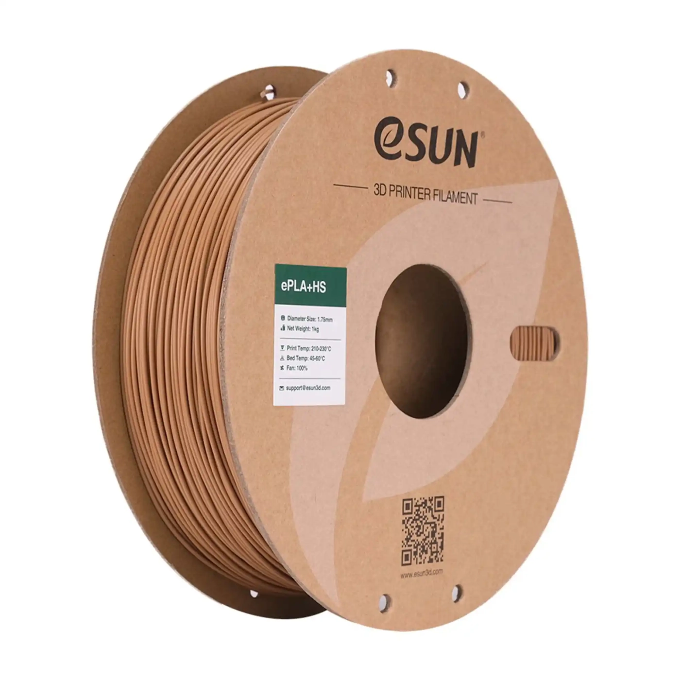 Купить ePLA Plus HS Filament (пластик) для 3D принтера Esun 1кг, 1.75мм, светло коричневый (EPLA+HS-P175LC1) - фото 1