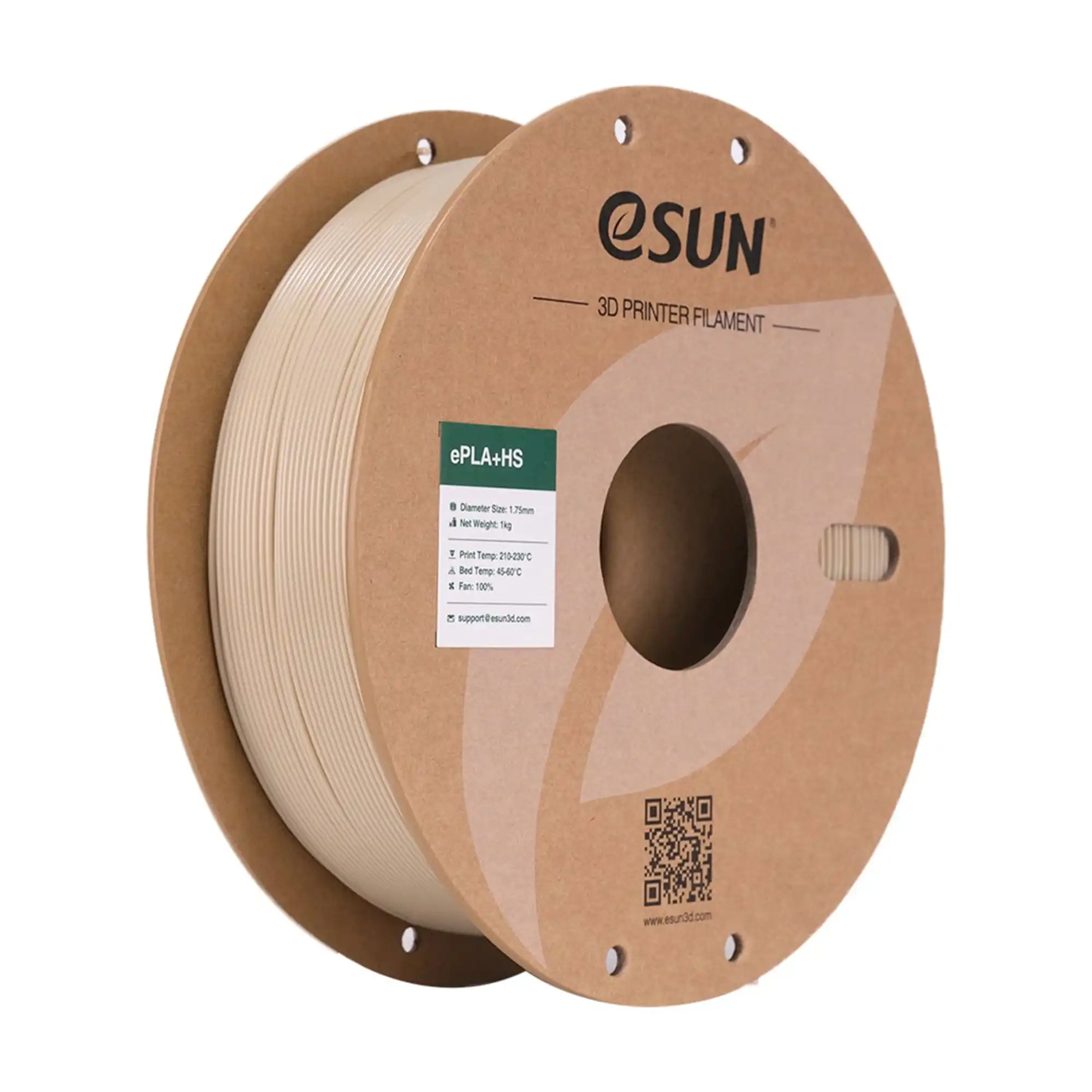 Купити ePLA Plus HS Filament (пластик) для 3D принтера Esun 1кг, 1.75мм, кістково-білий (EPLA+HS-P175BW1) - фото 1