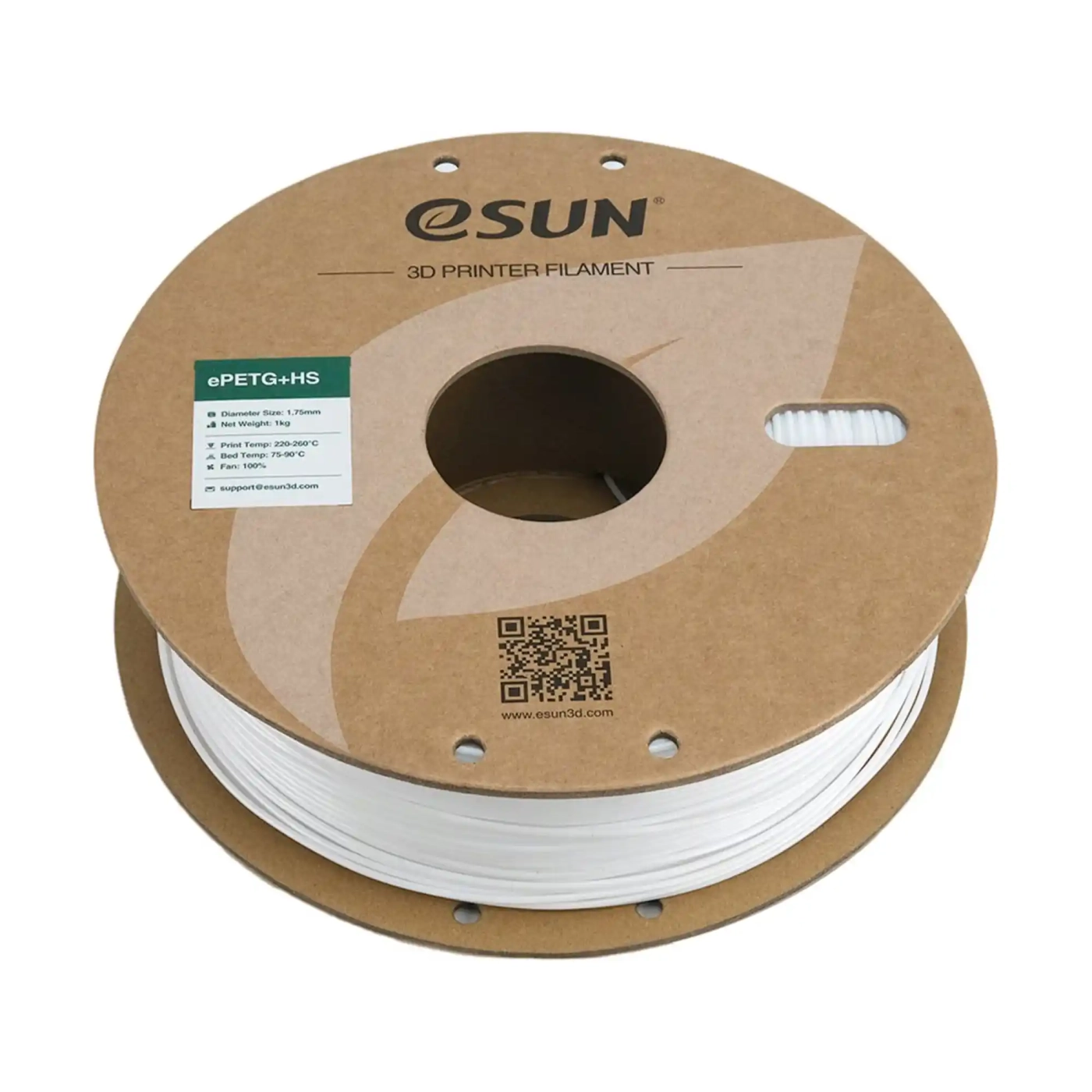 Купити ePETG+HS Filament (пластик) для 3D принтера Esun 1кг, 1.75мм, білий (ePETG+HS-175SW1) - фото 3