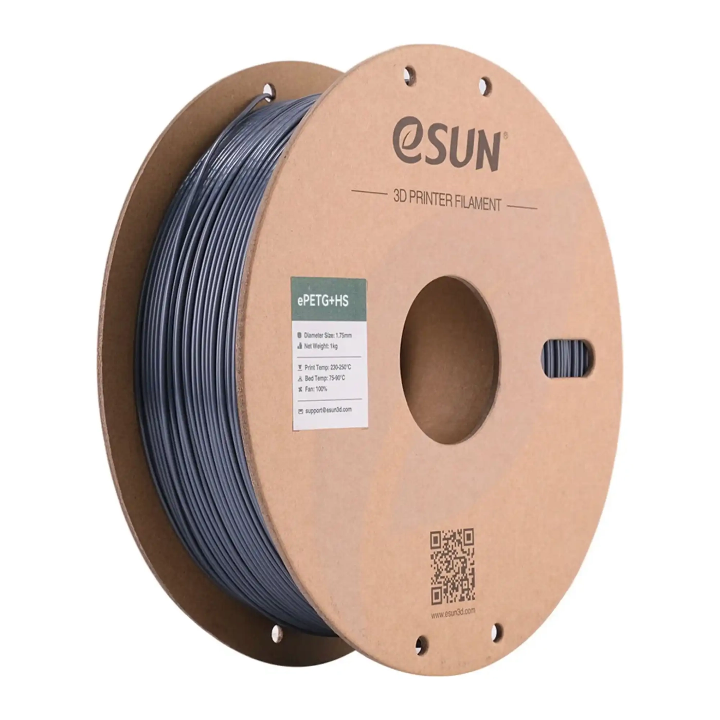 Купити ePETG+HS Filament (пластик) для 3D принтера Esun 1кг, 1.75мм, сірий (ePETG+HS-175SH1) - фото 1