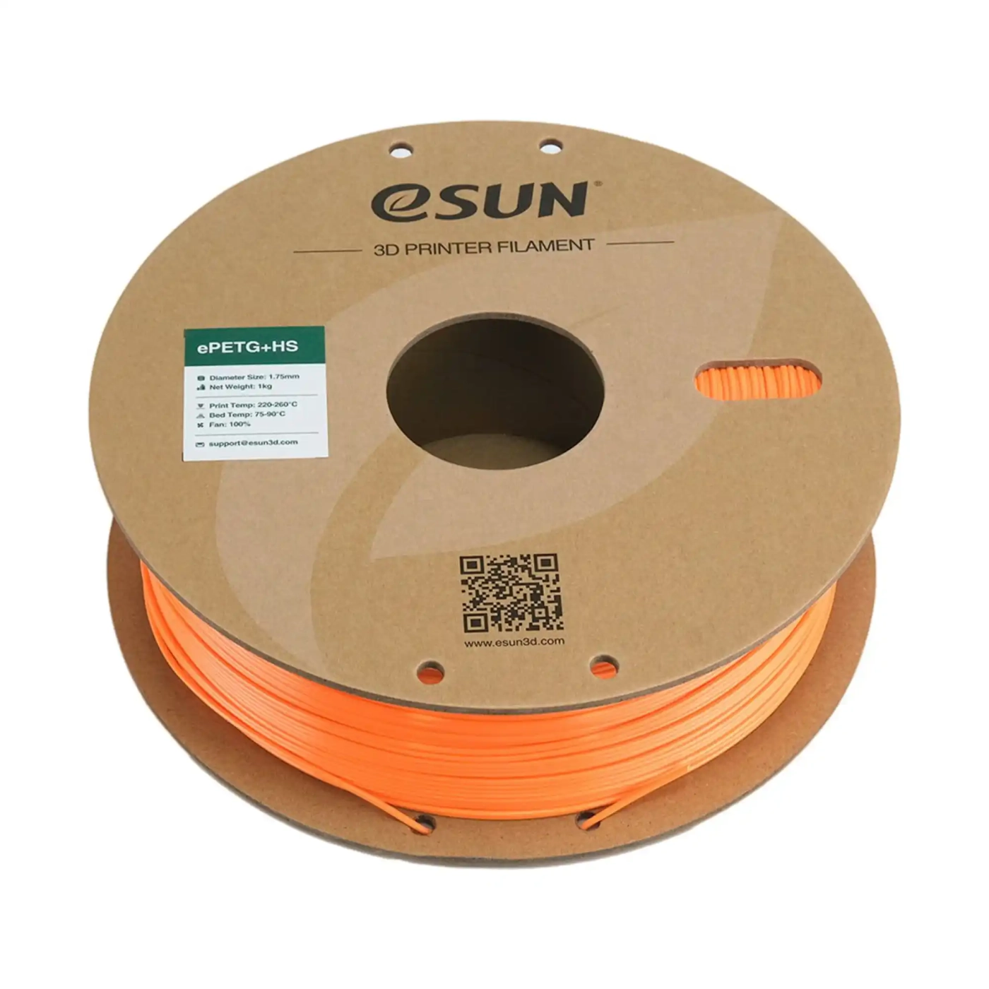 Купити ePETG+HS Filament (пластик) для 3D принтера Esun 1кг, 1.75мм, помаранчевий (ePETG+HS-175SO1) - фото 3