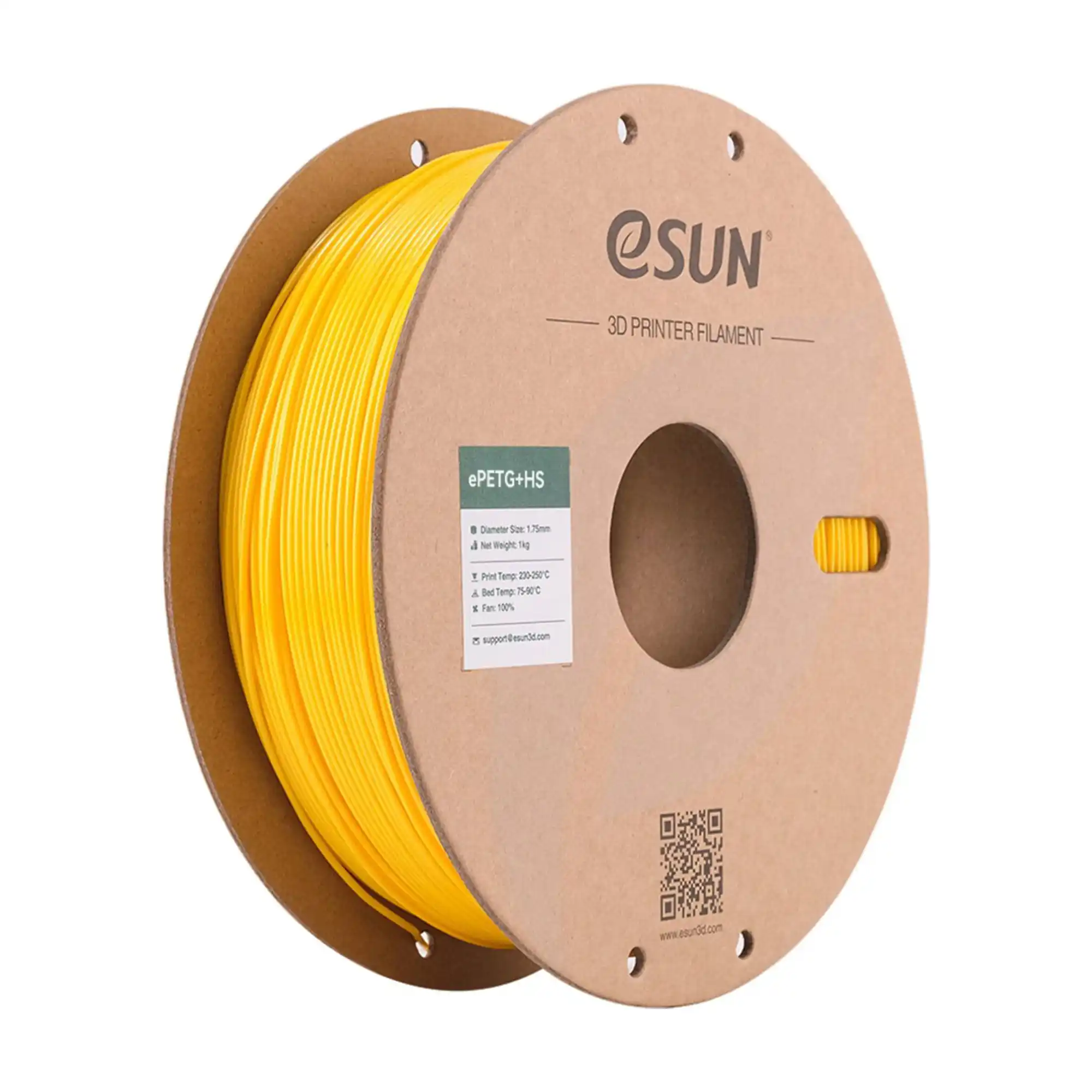 Купити ePETG+HS Filament (пластик) для 3D принтера Esun 1кг, 1.75мм, жовтий (ePETG+HS-175SY1) - фото 1