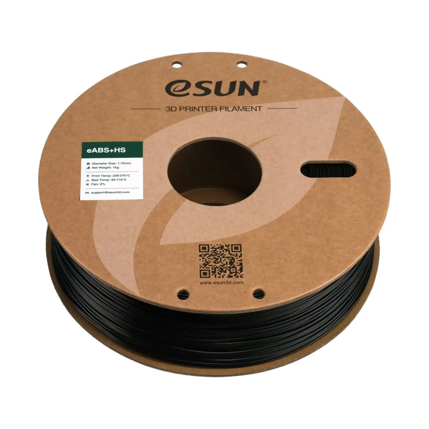 Купить eABS+HS Filament (пластик) для 3D принтера Esun 1кг, 1.75мм, черный (eABS+HS-175B1) - фото 3