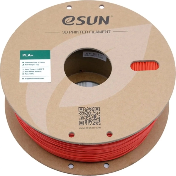 Купити PLA Plus Filament (пластик) для 3D принтера Esun 1кг, 1.75мм, червоний (PLA+175R1) - фото 2