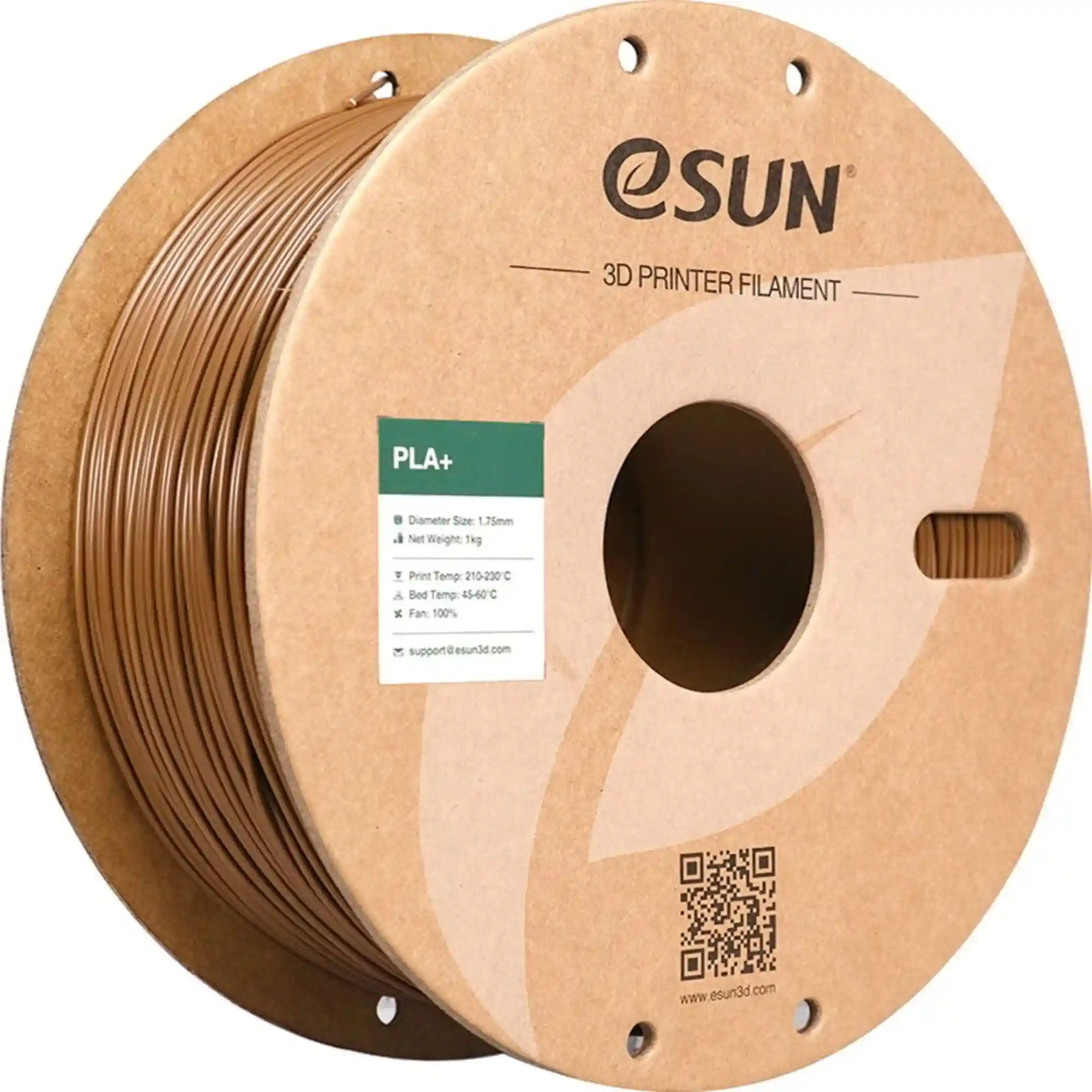 Купити PLA Plus Filament (пластик) для 3D принтера Esun 1кг, 1.75мм, коричневий (PLA+175C1) - фото 1