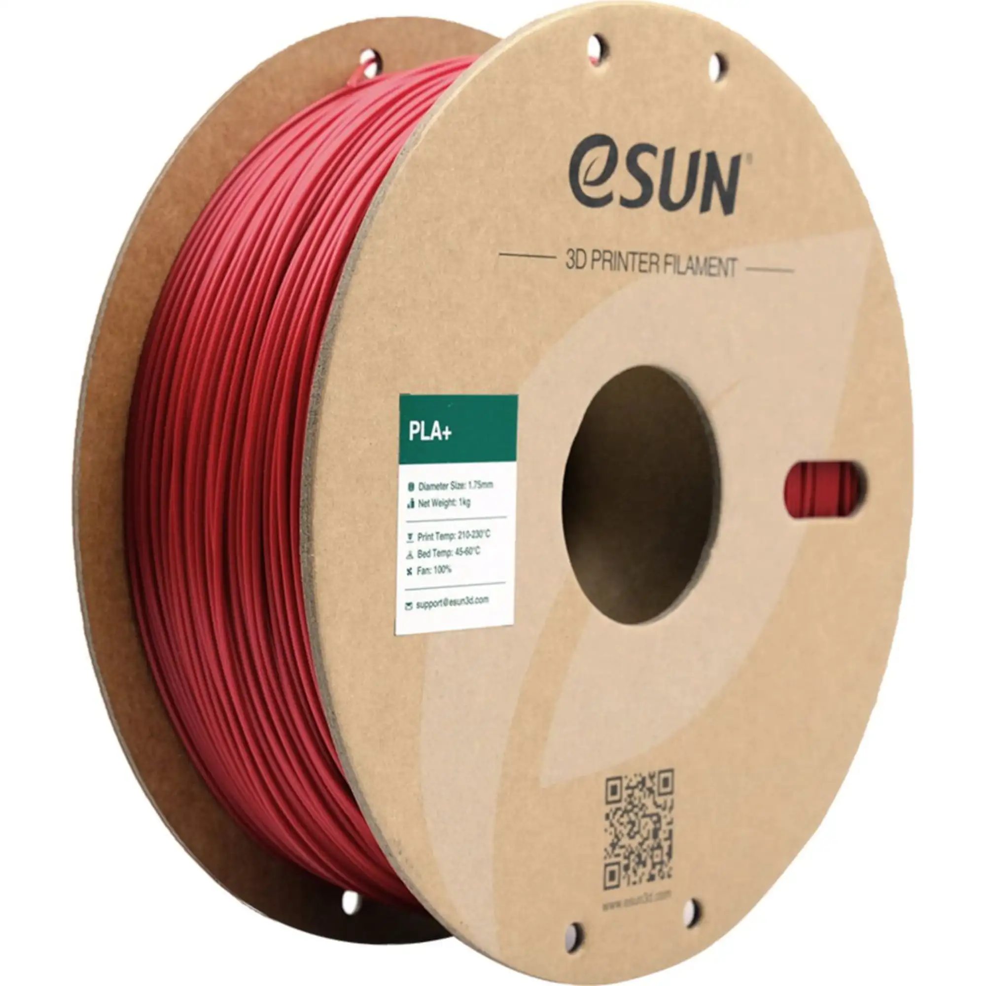 Купити PLA Plus Filament (пластик) для 3D принтера Esun 1кг, 1.75мм, пожежно-червоний (PLA+175FR1) - фото 1