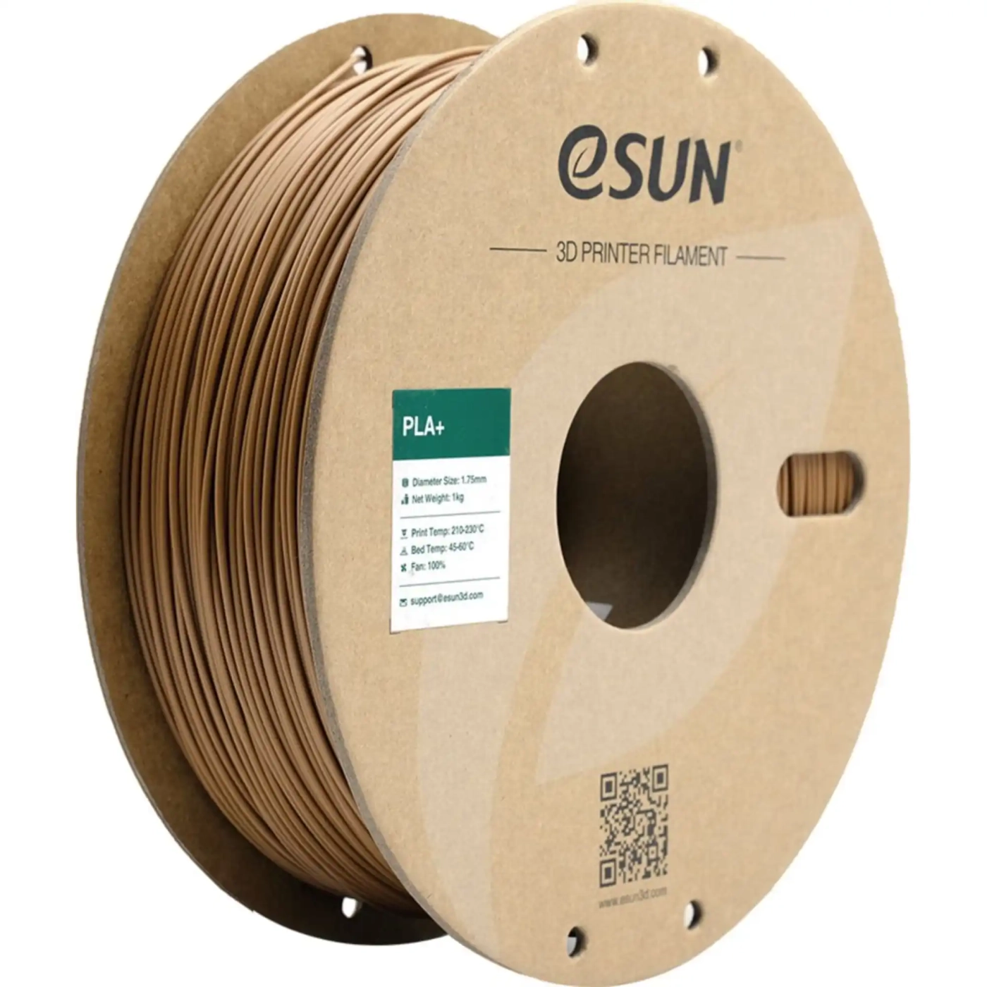 Купити PLA Plus Filament (пластик) для 3D принтера Esun 1кг, 1.75мм, світло-коричневий (PLA+175LC1) - фото 1
