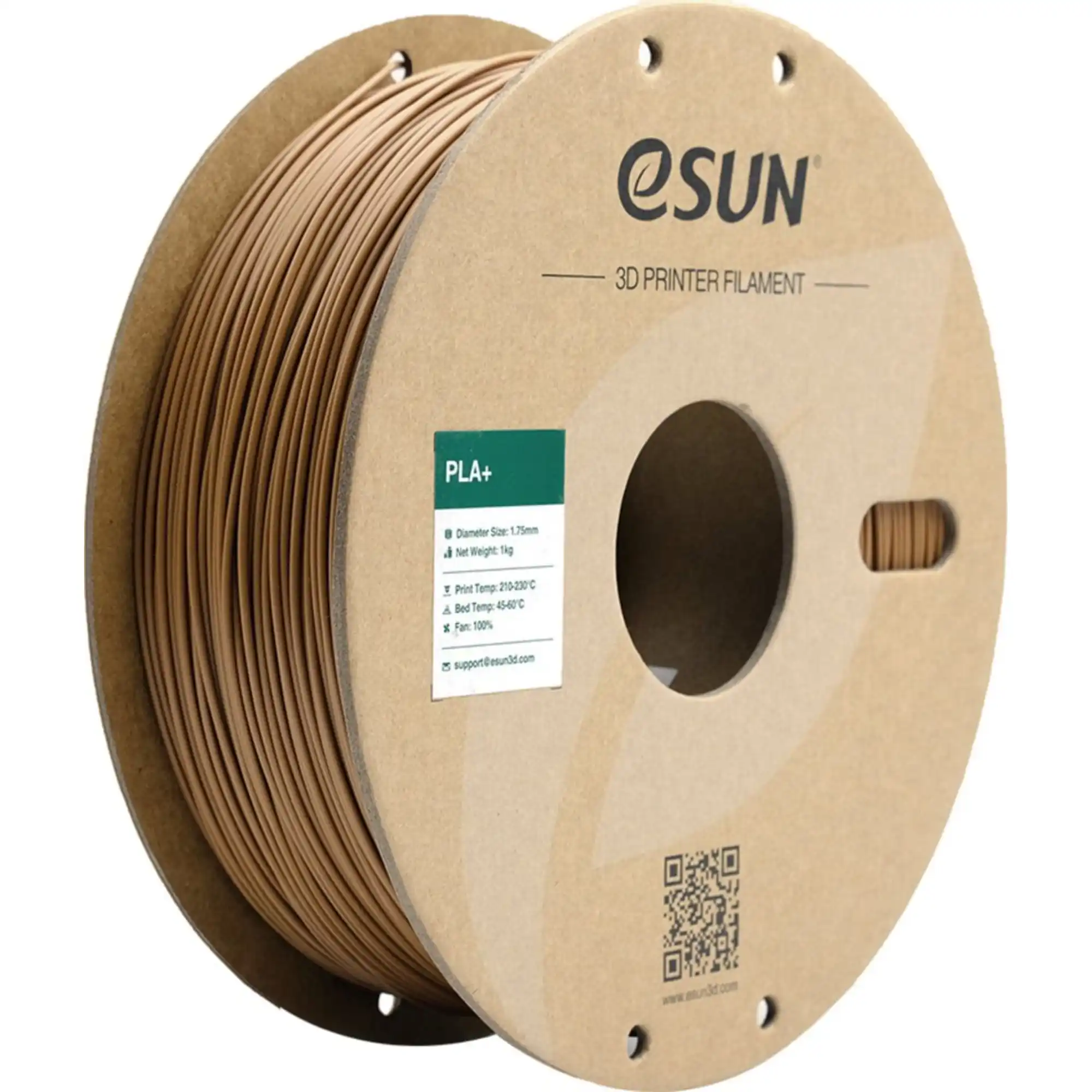 Купити PLA Plus Filament (пластик) для 3D принтера Esun 1кг, 1.75мм, світло-коричневий (PLA+175LC1) - фото 1