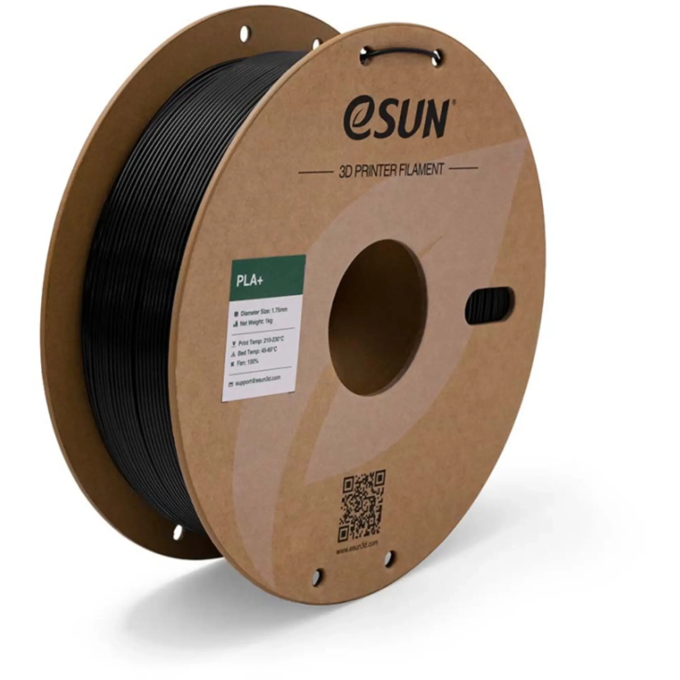 Купить PLA Plus Filament (пластик) для 3D принтера Esun 2x1кг, 1.75мм, черный и черный (PLA+P175B1*2) - фото 1