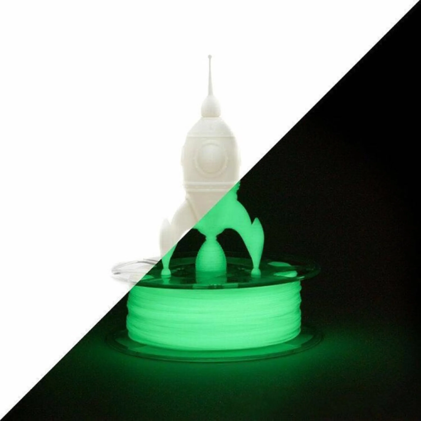 Купити PLA Filament (пластик) для 3D принтера Esun 1кг, 1.75мм, люмінесцентний зелений (PLA-175L1) - фото 2