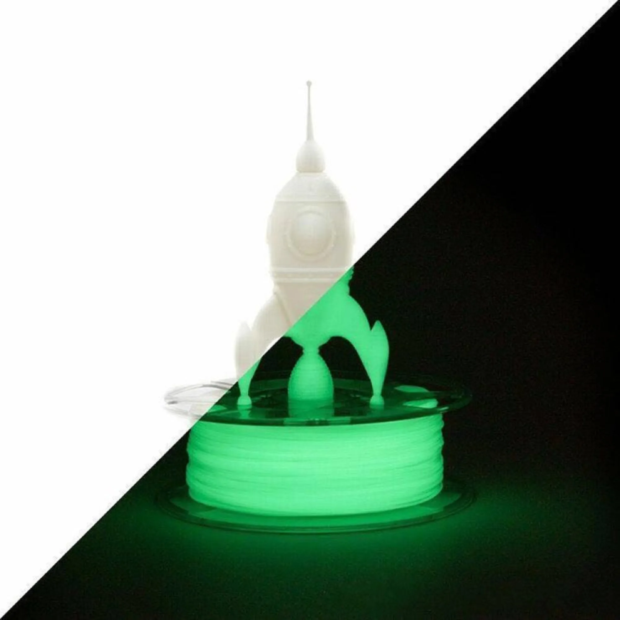 Купити PLA Filament (пластик) для 3D принтера Esun 1кг, 1.75мм, люмінесцентний зелений (PLA-175L1) - фото 2