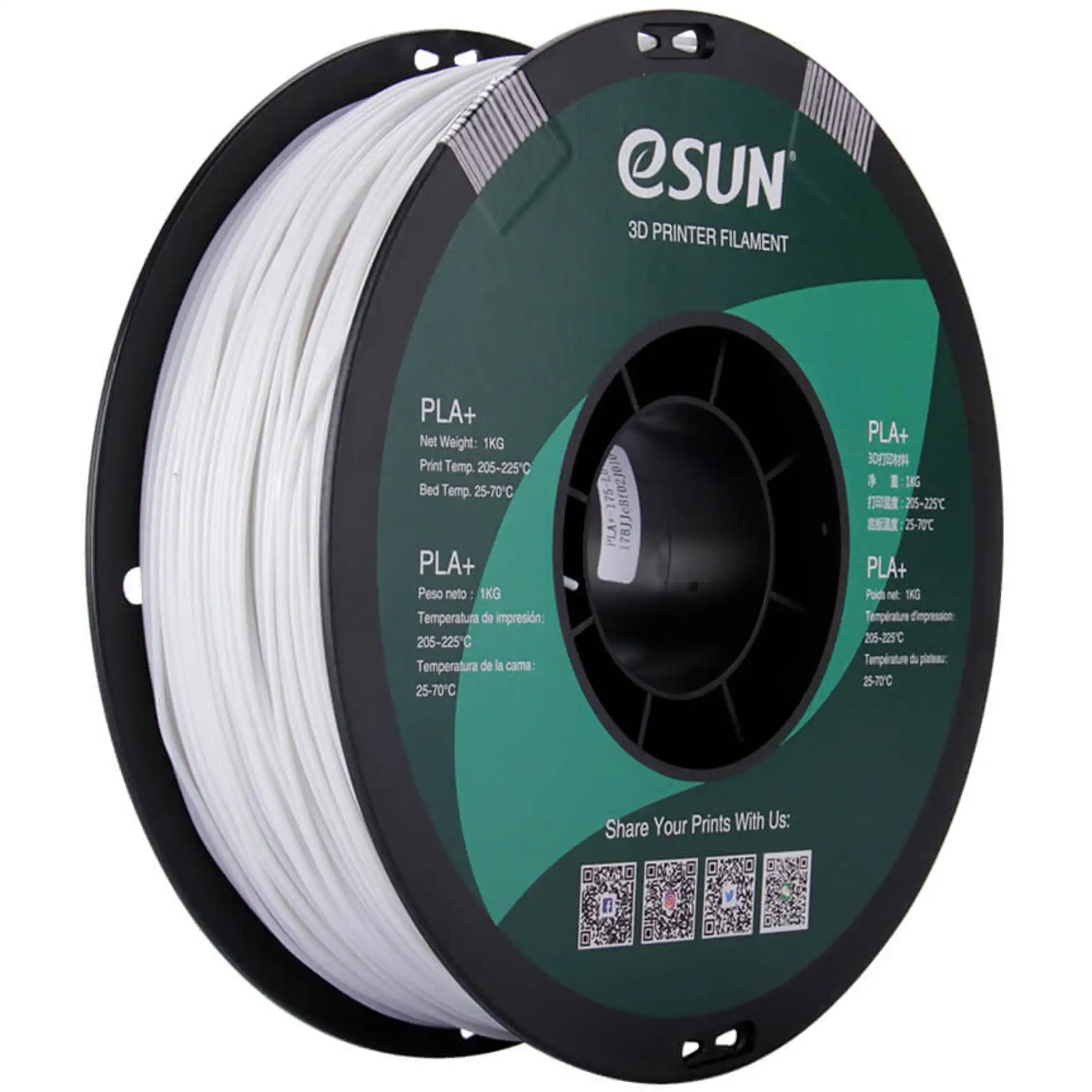 Купити PLA Filament (пластик) для 3D принтера Esun 1кг, 1.75мм, люмінесцентний синій (PLA-175LU1) - фото 1