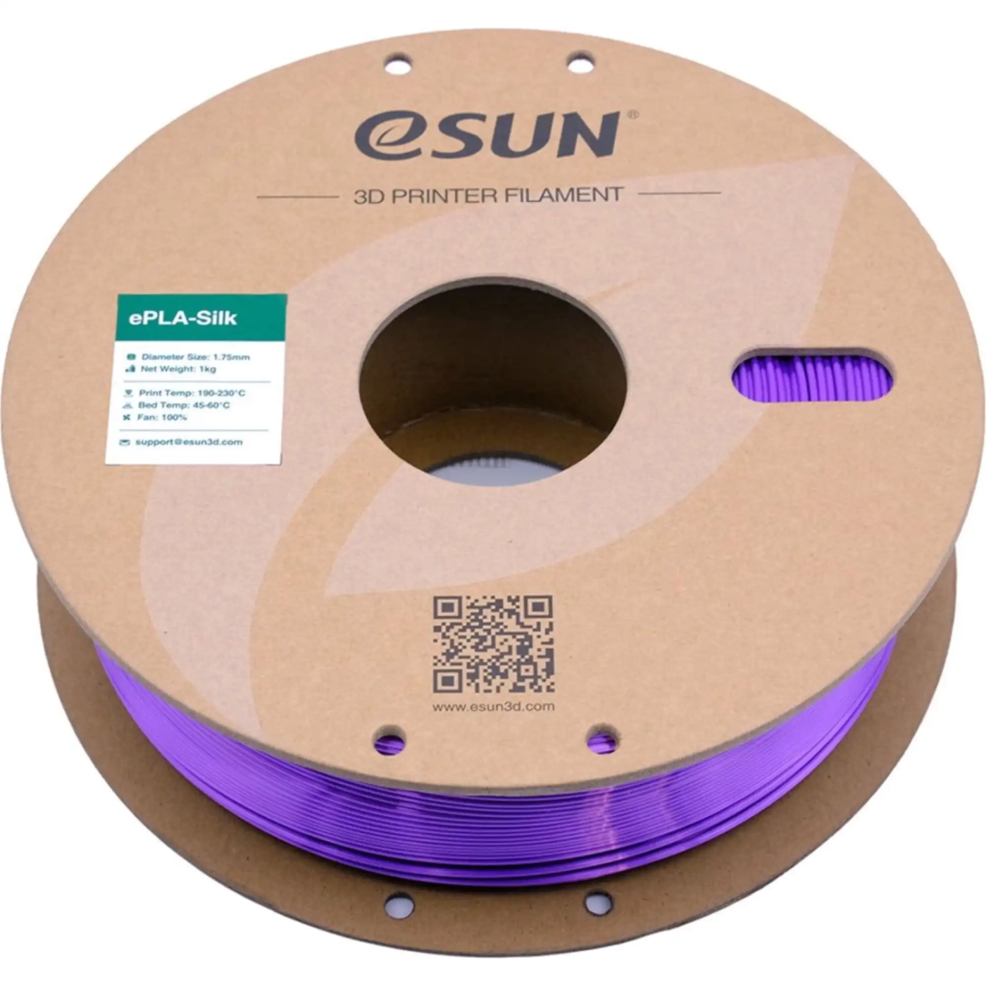 Купити eSilk-PLA Filament (пластик) для 3D принтера Esun 1кг, 1.75мм, фіолетовий (eSilk-PLA175Z1) - фото 3