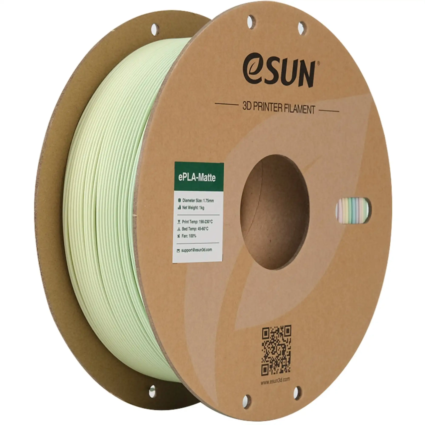 Купити ePLA-Matte Filament (пластик) для 3D принтера Esun 1кг, 1.75мм, райдужний (EPLA-MATTE-P175RBA1) - фото 1