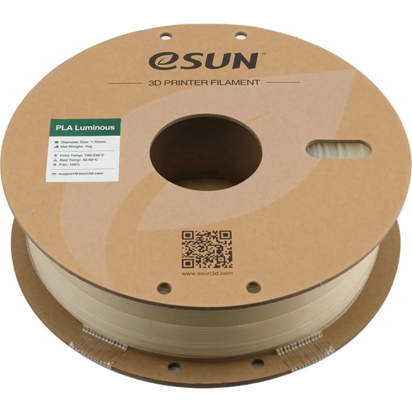 Купити Люмінесцентний PLA Filament (пластик) для 3D принтера Esun 1кг, 1.75мм, натуральний (Luminous PLA-P175RB1) - фото 3