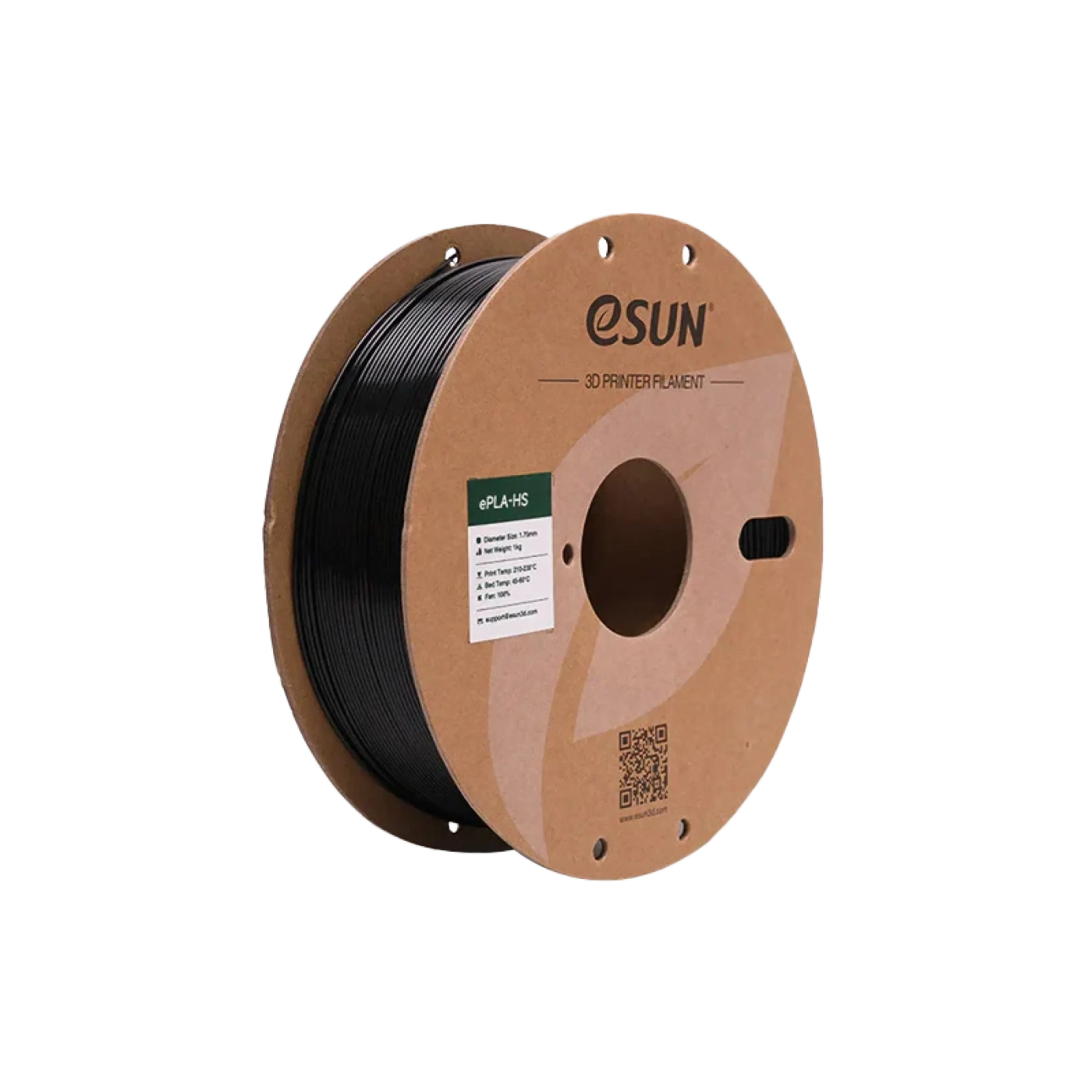 Купити ePLA-HS Filament (пластик) для 3D принтера Esun 1кг, 1.75мм, чорний (EPLA-HS-P175B1) - фото 1