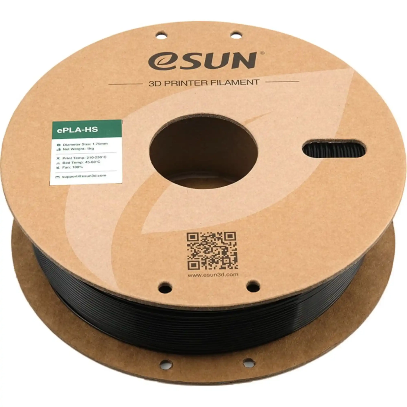 Купить ePLA Plus HS Filament (пластик) для 3D принтера Esun 1кг, 1.75мм, черный (EPLA+HS-P175B1) - фото 3