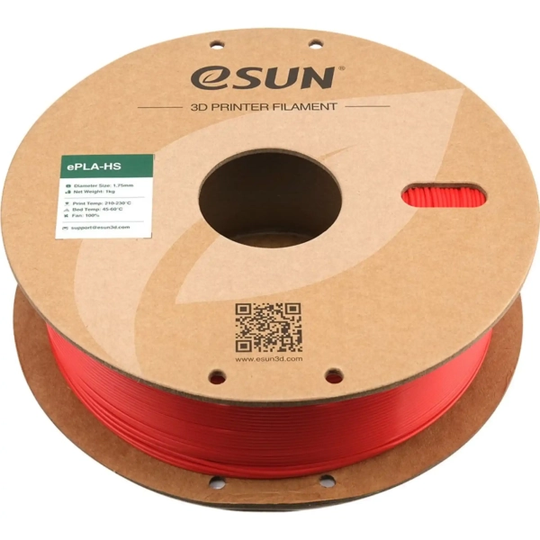 Купити ePLA Plus HS Filament (пластик) для 3D принтера Esun 1кг, 1.75мм, червоний (EPLA+HS-P175R1) - фото 3