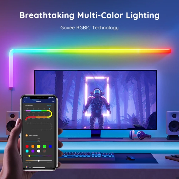 Купить Набор настенных светильников Govee H6062 Glide Wall Light (6+1) RGB (B6062301) - фото 6