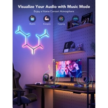 Купить Набор настенных светильников Govee H6065 Glide RGBIC Y Lights 7pcs RGB White (H6065301) - фото 5