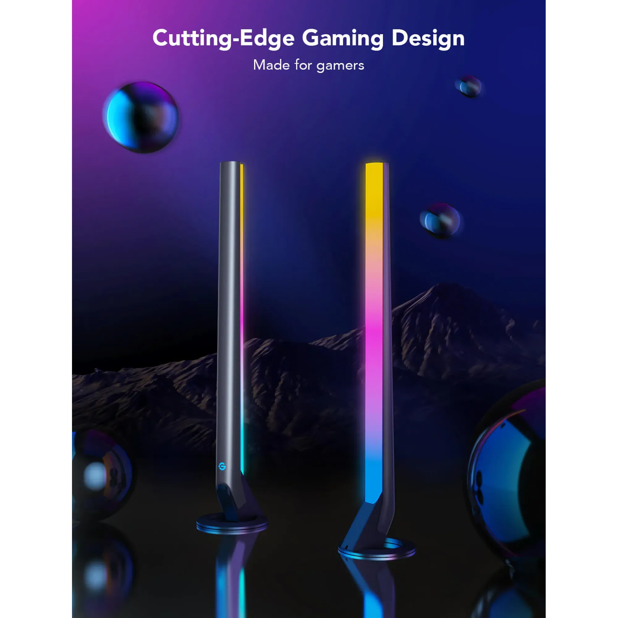 Купить Набор адаптивной подсветки Govee H6047 RGBIC Gaming Light Bars RGB Gray (H6047381) - фото 3