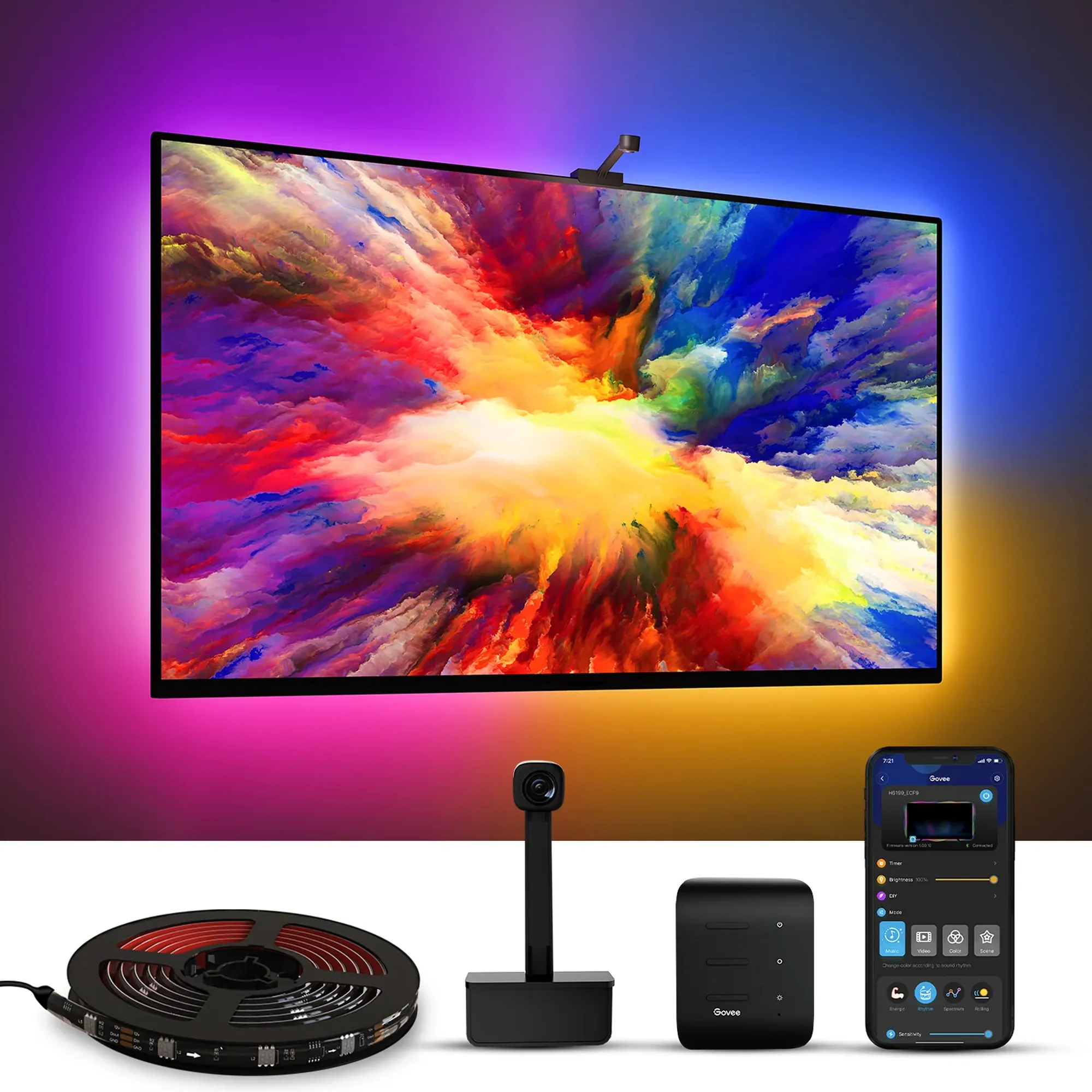 Купити Набір адаптивного підсвічування Govee H6199 DreamView T1 TV Backlight RGB (H61993D3) - фото 3