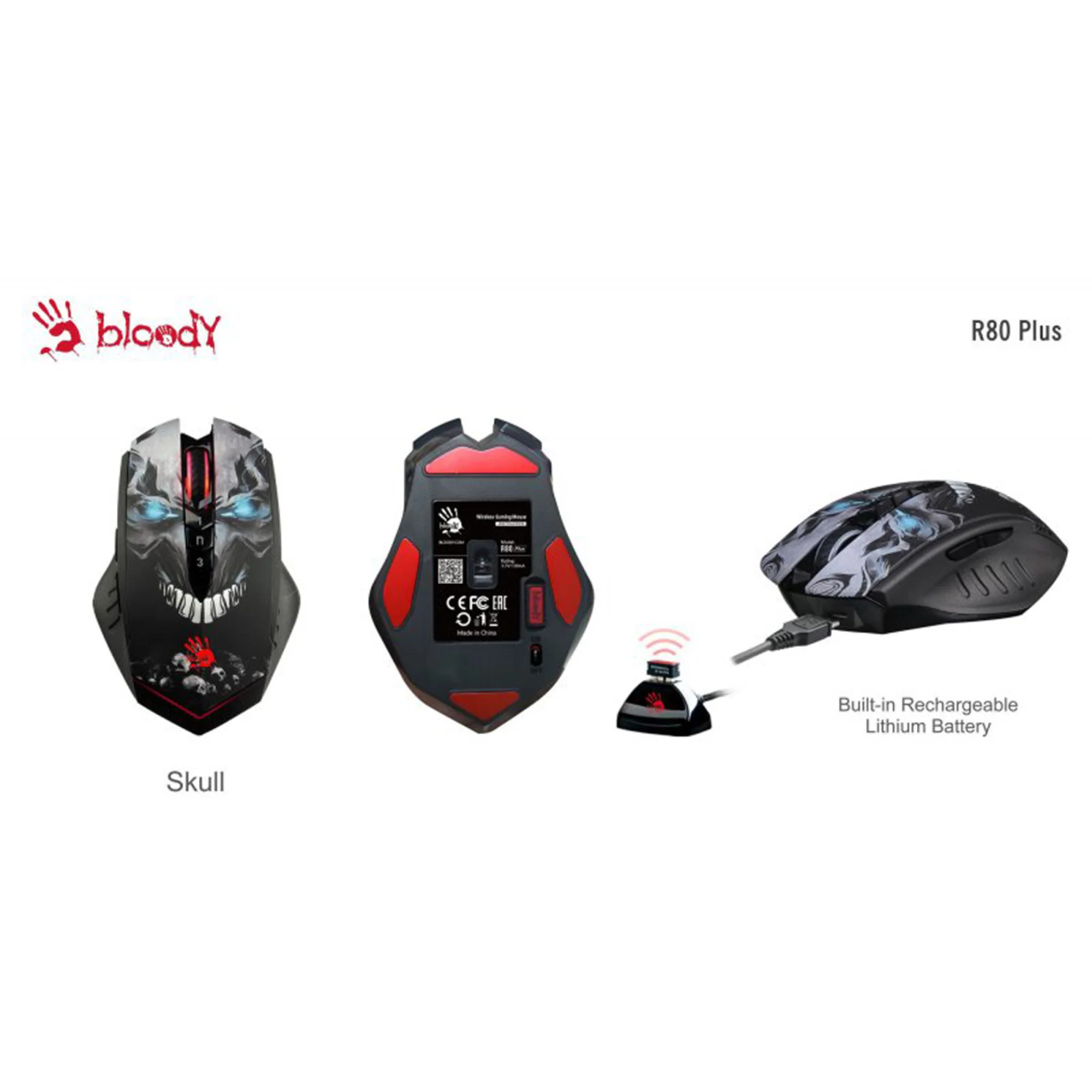 Купити Мышь A4Tech Bloody R80 Plus Skull - фото 5