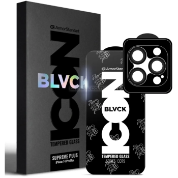 Купити Захисне скло ArmorStandart Supreme Black Icon 3D для Apple iPhone 14 Pro Max (ARM68064) - фото 1