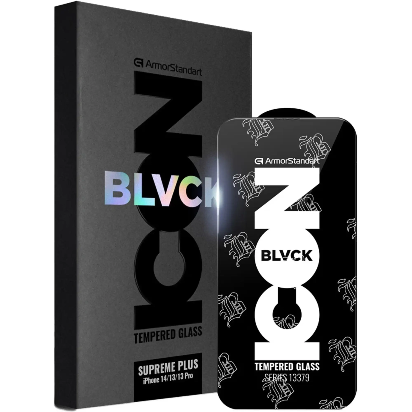 Купити Захисне скло ArmorStandart Supreme Black Icon 2.5D для Apple iPhone 14/13/13 Pro (ARM69293) - фото 1