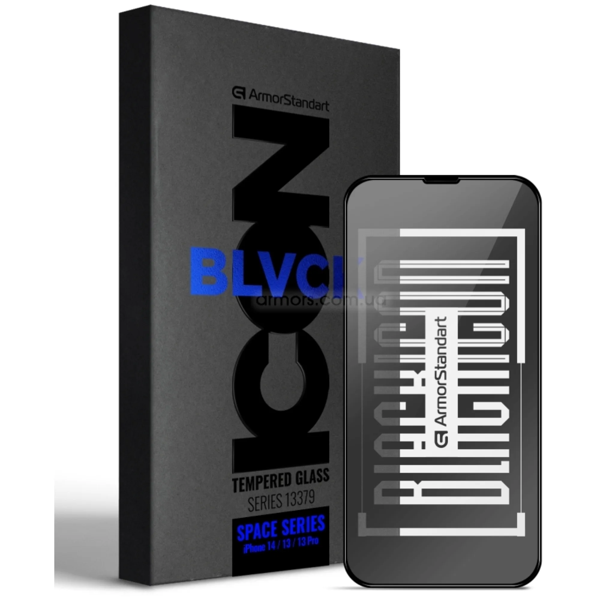 Купити Захисне скло ArmorStandart Space Black Icon для Apple iPhone 14/13/13 Pro with cutout (ARM67729) - фото 1
