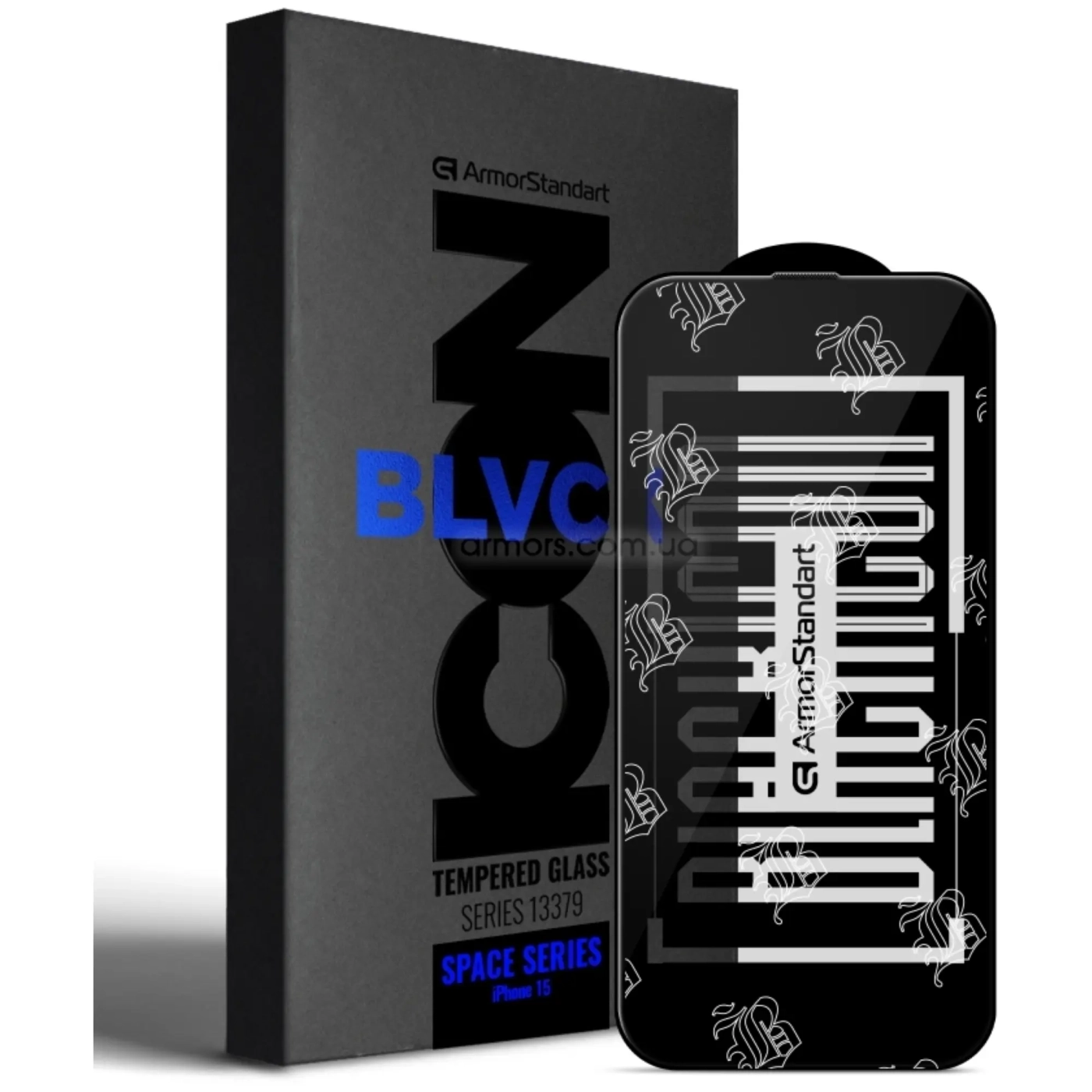Купити Захисне скло ArmorStandart Space Black Icon для Apple iPhone 15 Black (ARM68225) - фото 1