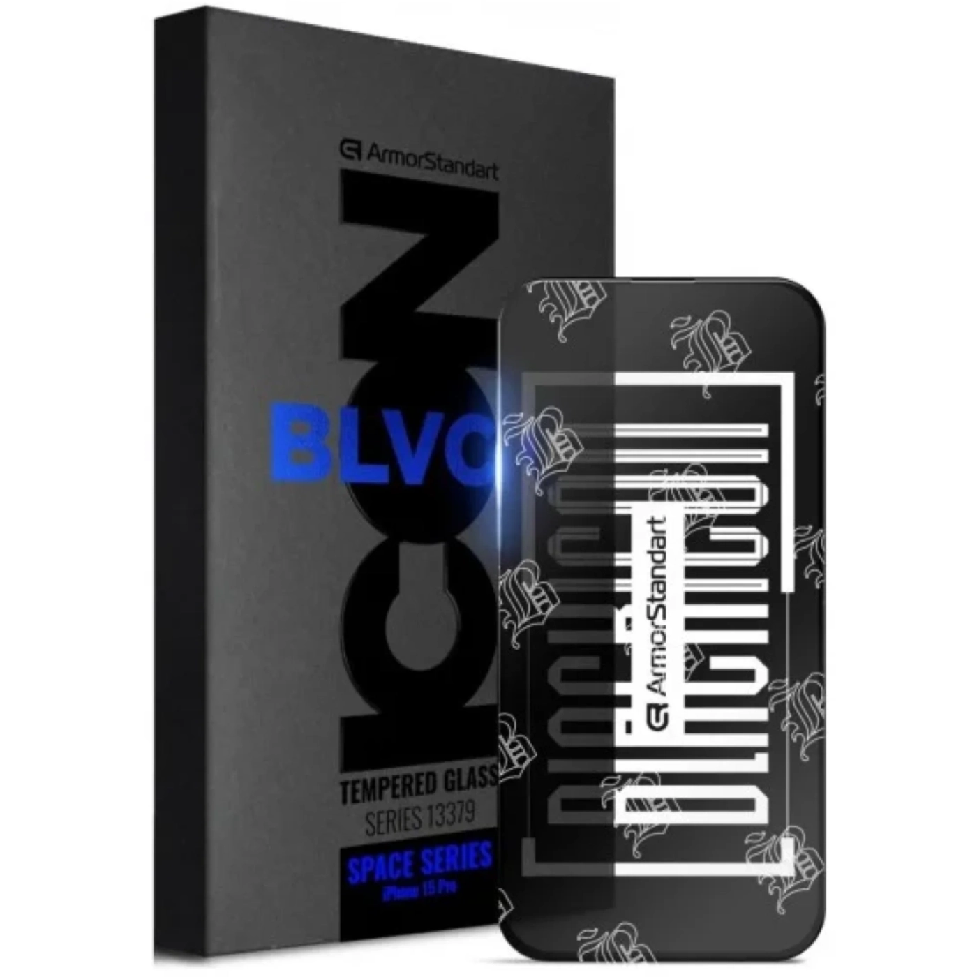 Купити Захисне скло ArmorStandart Space Black Icon для Apple iPhone 15 Pro Black (ARM68227) - фото 1