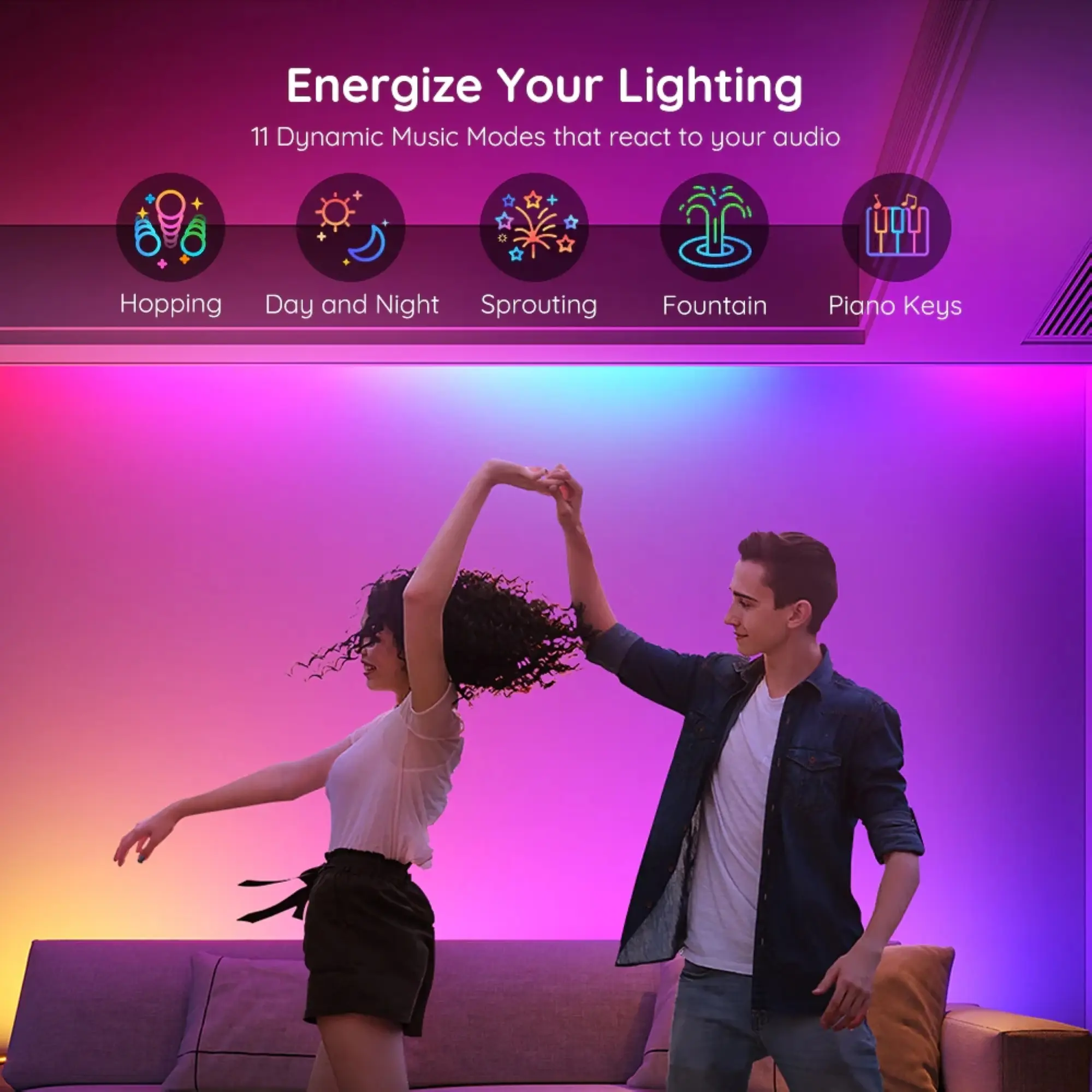 Купить Умная LED лента Govee H618A RGBIC Strip Light Wi-Fi Bluetooth 5м (H618A3D1) - фото 6