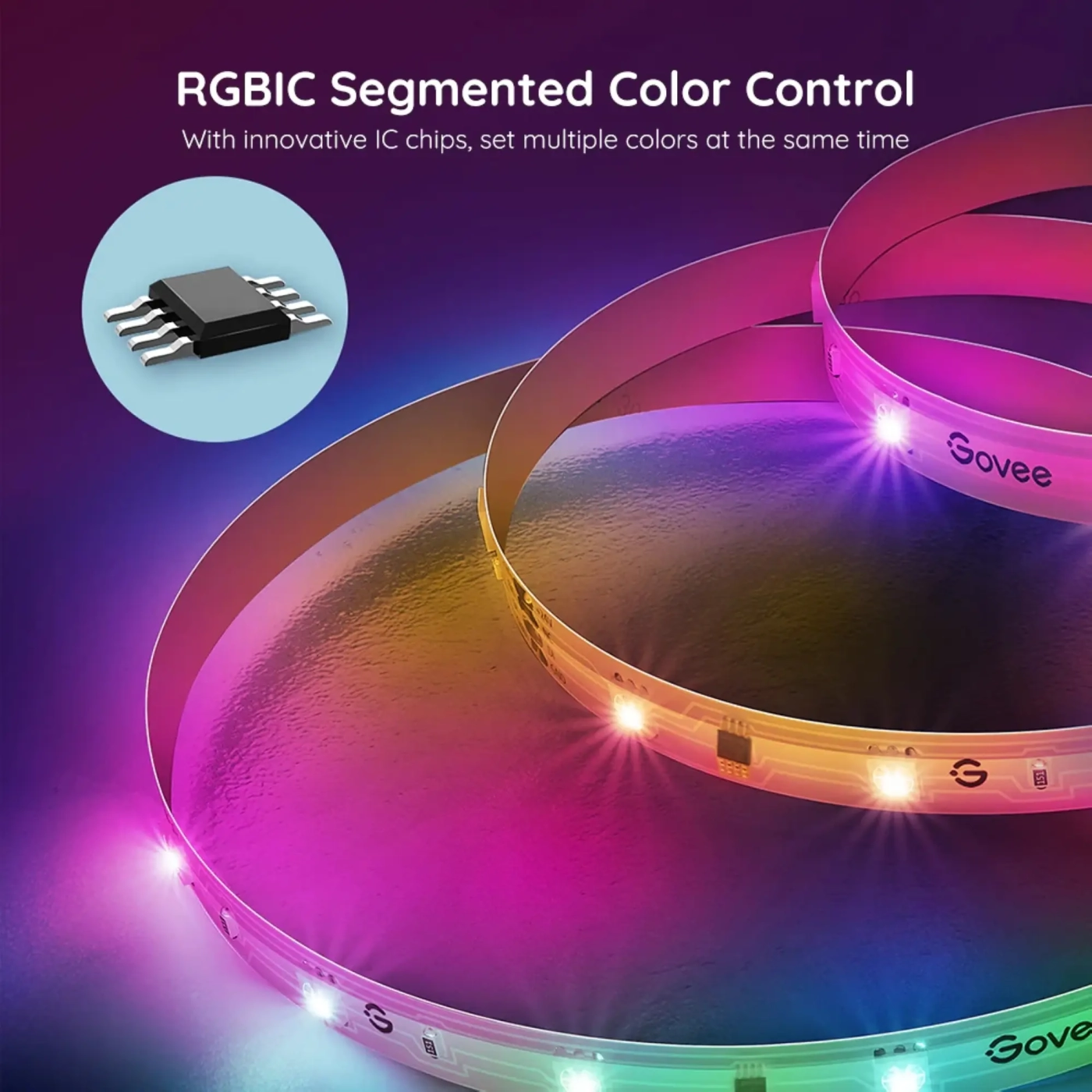 Купить Умная LED лента Govee H618С RGBIC Strip Light Wi-Fi Bluetooth 10м (H618C3D1) - фото 4