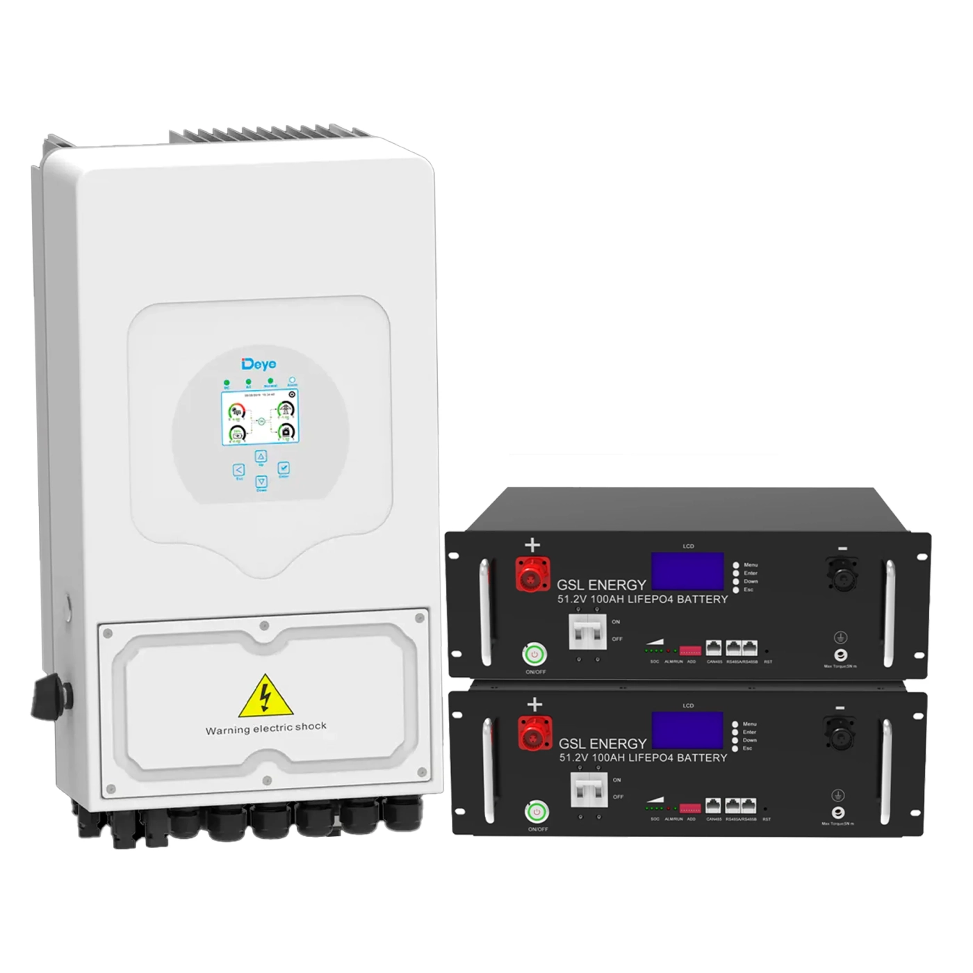 Купить Система хранения энергии Solarverse 6kW-Deye 10.24kWh-GSL 2BAT LiFePO4 6500 циклов (SVR24-1DE6K1-LGS10.24K1-0) - фото 1