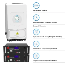 Купить Система хранения энергии Solarverse 6kW-Deye 10.24kWh-GSL 2BAT LiFePO4 6500 циклов (SVR24-1DE6K1-LGS10.24K1-0) - фото 4