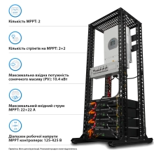Купити Система зберігання енергії Solarverse 6kW-Deye 9.6kWh-Dyness 4BAT LiFePO4 6000 циклів (SVR24-1DE6K1-LDY9.6K1-0) - фото 3