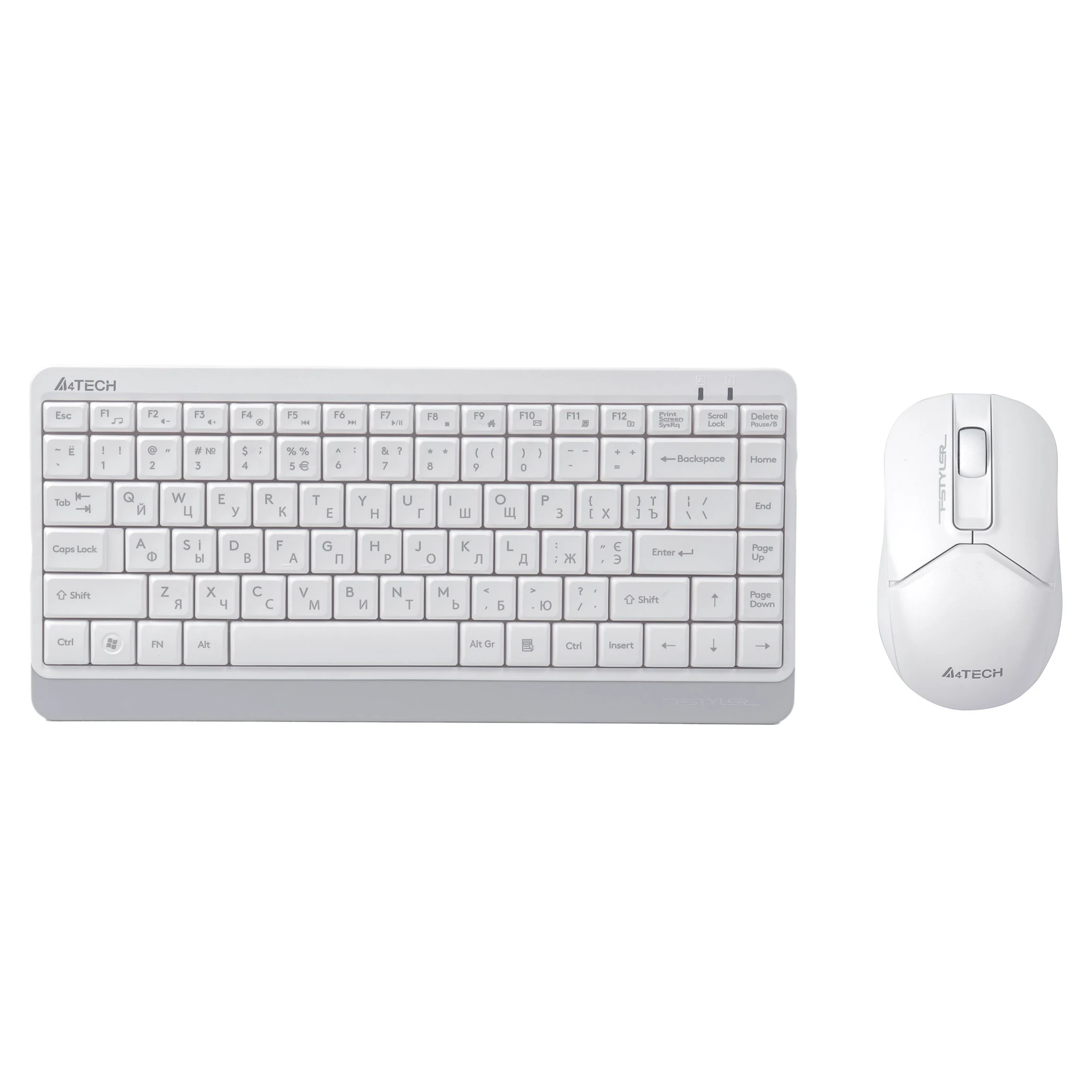 Купити Комплект клавіатура та миша A4Tech FG1112 (White) - фото 1