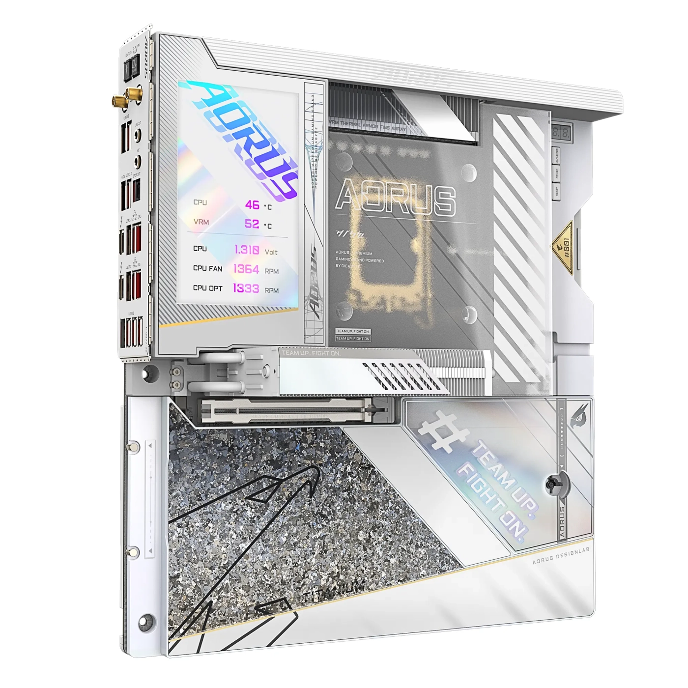 Купити материнську плату GIGABYTE Z790 AORUS XTREME X ICE, білий дизайн, дисплей, преміум-компоненти для геймінгу