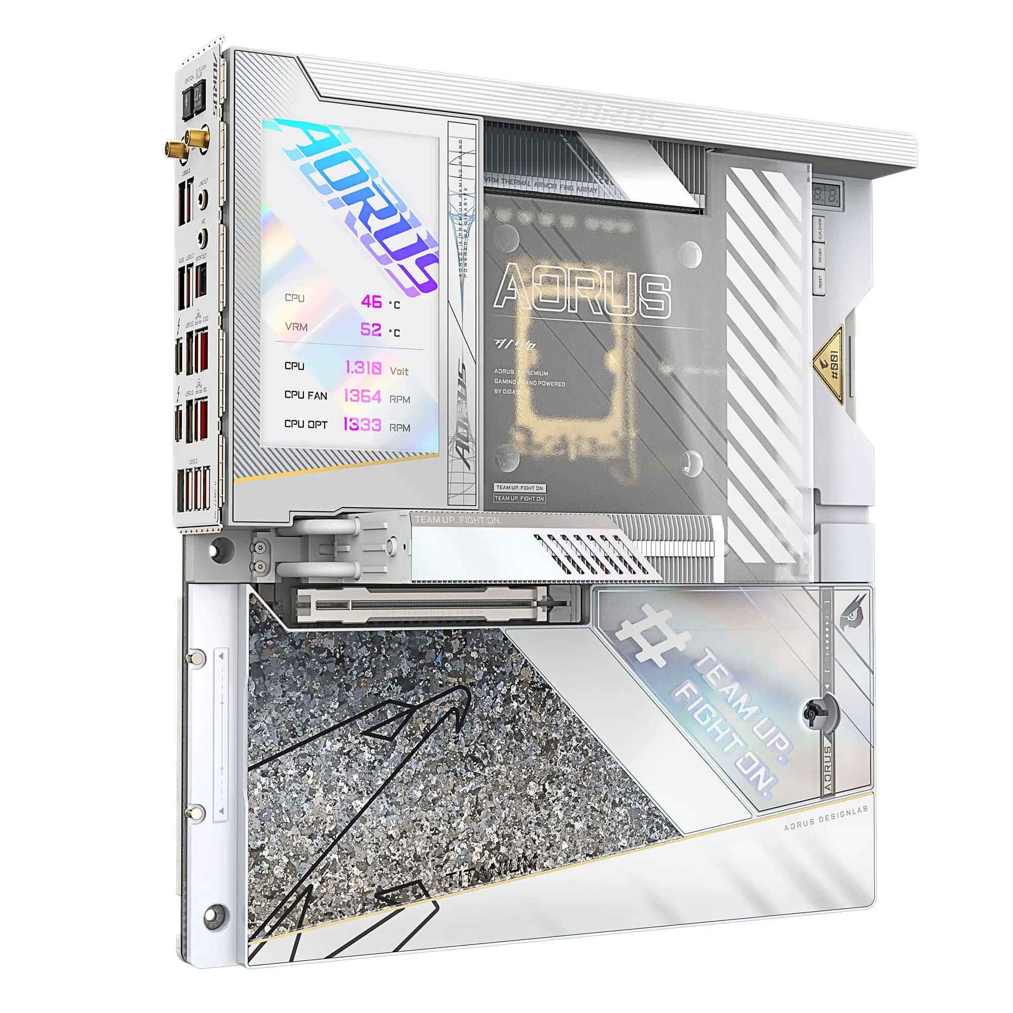 Купити материнську плату GIGABYTE Z790 AORUS XTREME X ICE, білий дизайн, дисплей, преміум-компоненти для геймінгу