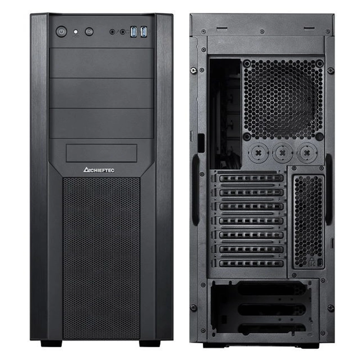 Купити Корпус Chieftec Mesh CW-01B, без БЖ, 2xUSB3.0, ATX, black - фото 2