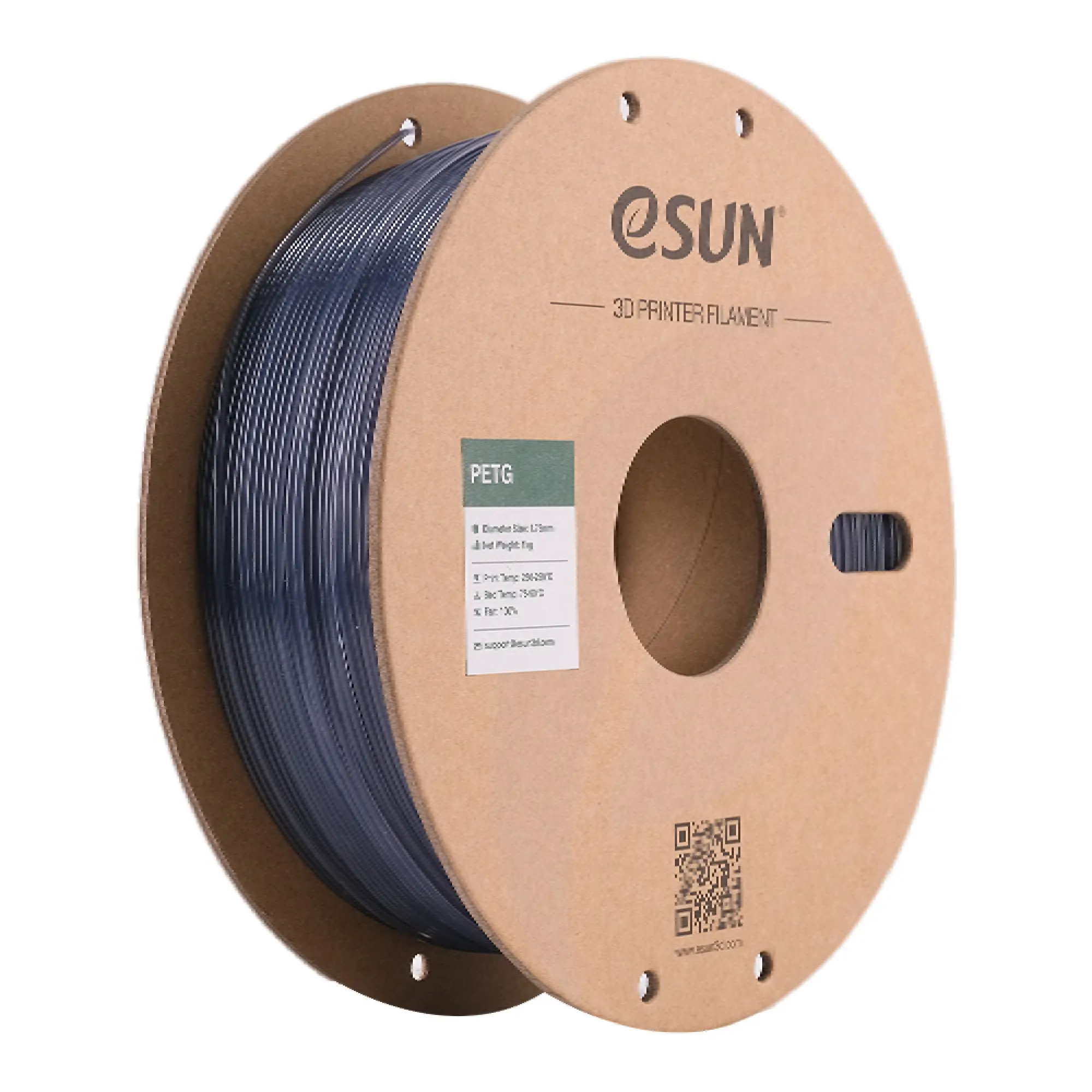 Купить PETG Filament (пластик) для 3D принтера Esun 1кг, 1.75мм, прозрачный серый (PETG175H1) - фото 1