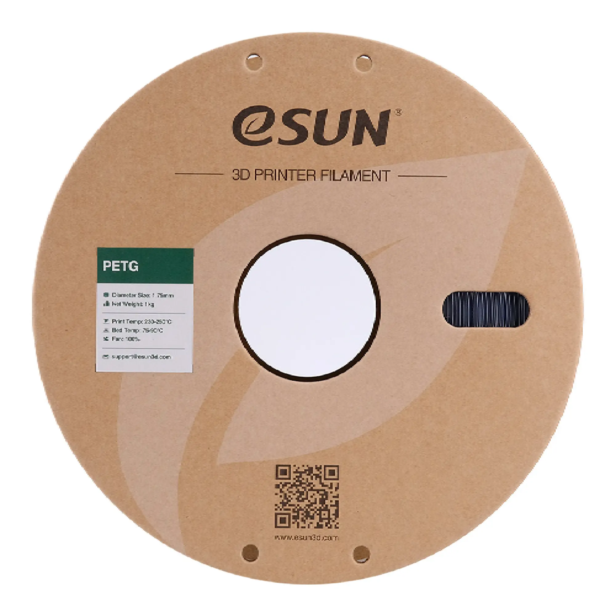 Купить PETG Filament (пластик) для 3D принтера Esun 1кг, 1.75мм, прозрачный серый (PETG175H1) - фото 2