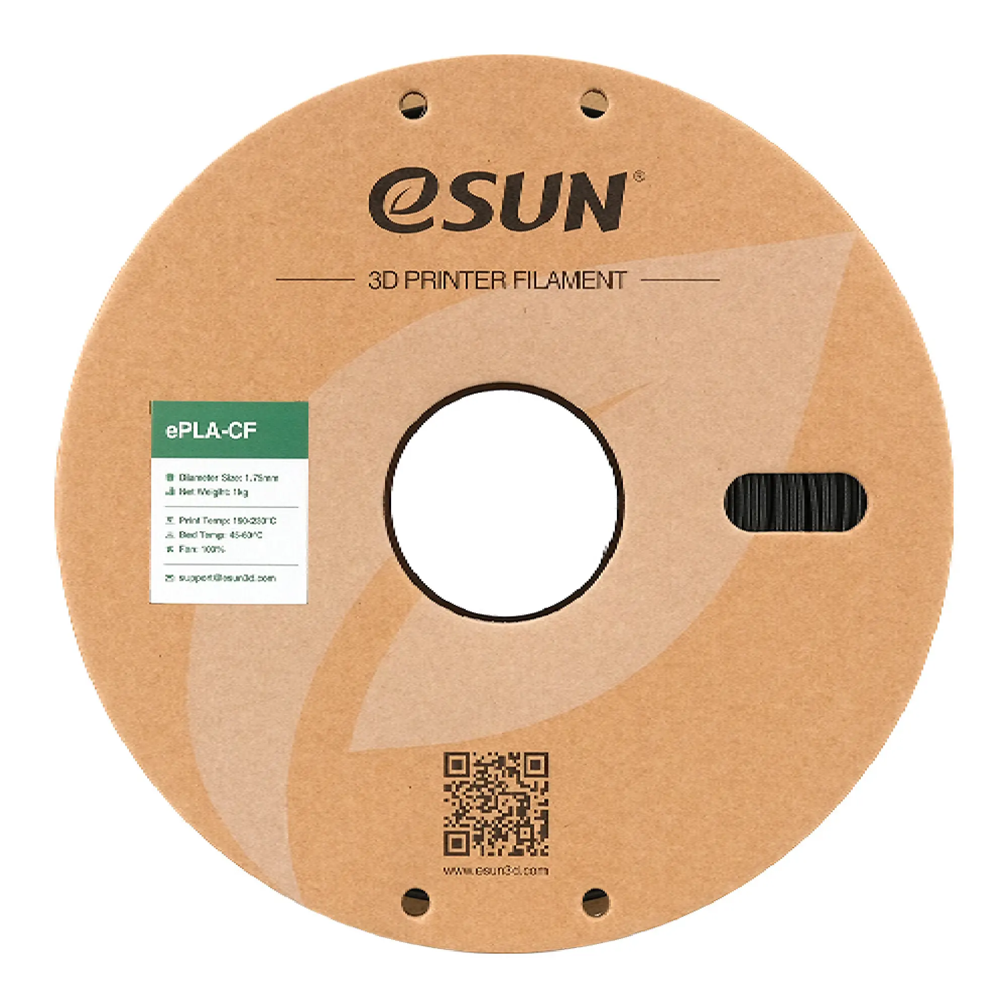 Купити ePLA-CF Filament (пластик) для 3D принтера Esun 1кг, 1.75мм, чорний (ePLA-CF-P175B1) - фото 2