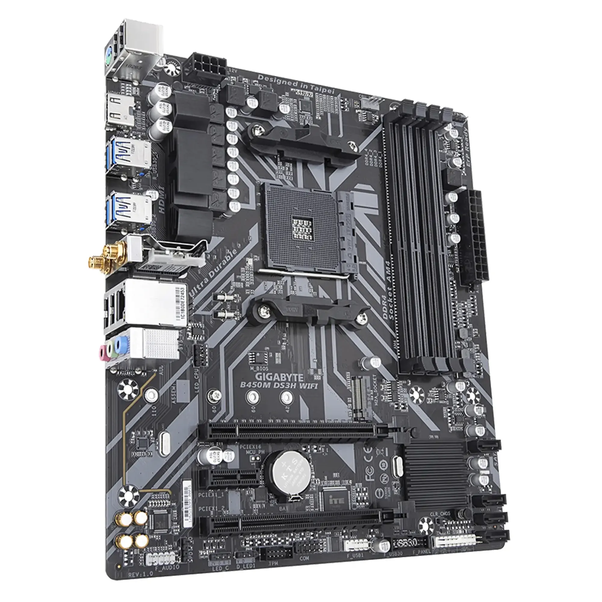 Купить Материнская плата GIGABYTE B450M DS3H WIFI - фото 1
