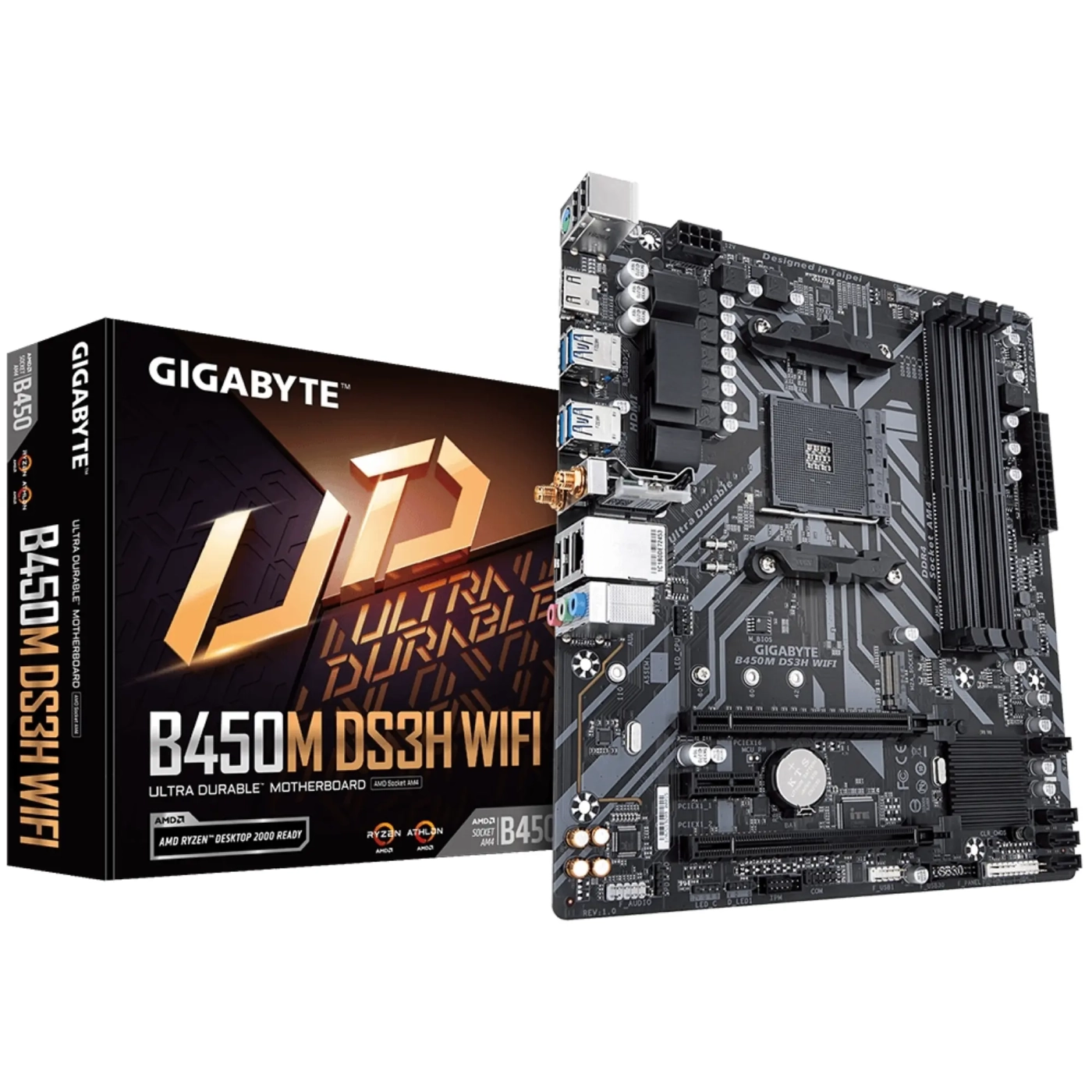 Купить Материнская плата GIGABYTE B450M DS3H WIFI - фото 4