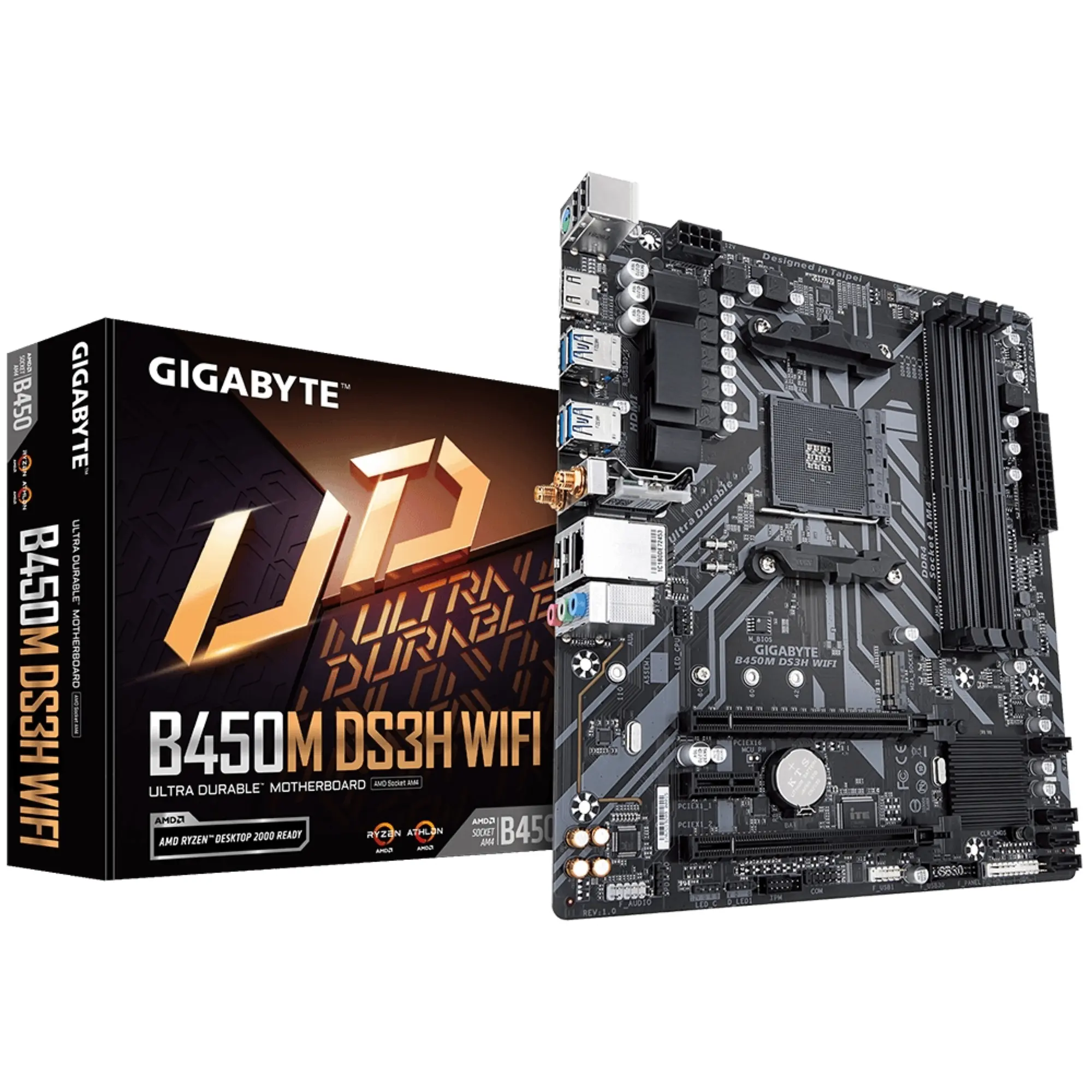 Купить Материнская плата GIGABYTE B450M DS3H WIFI - фото 4