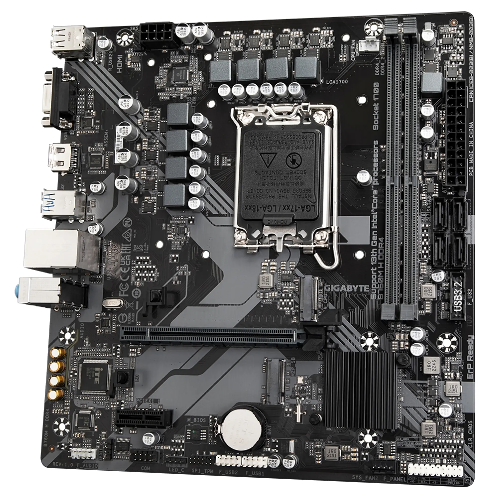 Купить Материнская плата GIGABYTE B760M H DDR4 - фото 3