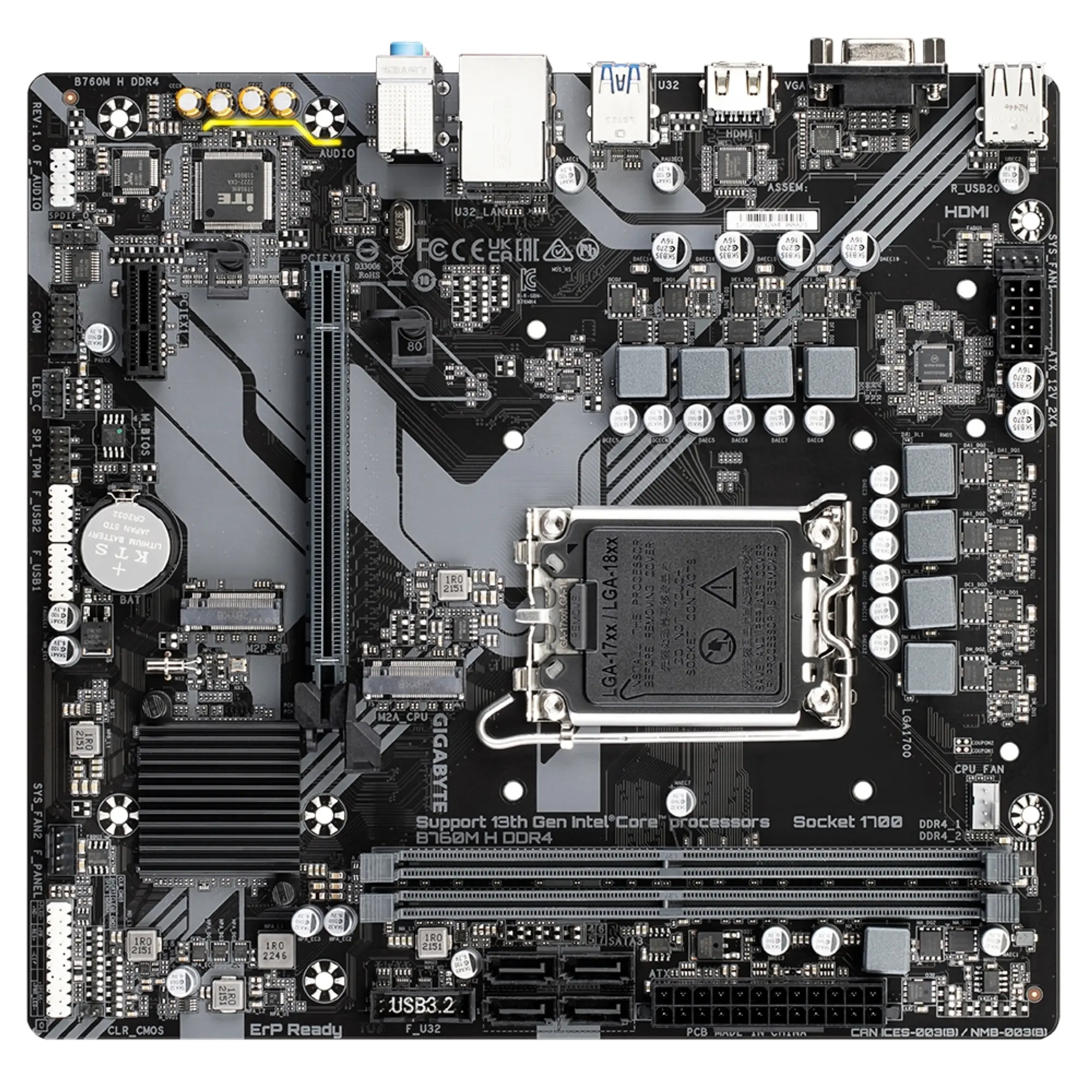 Купить Материнская плата GIGABYTE B760M H DDR4 - фото 4