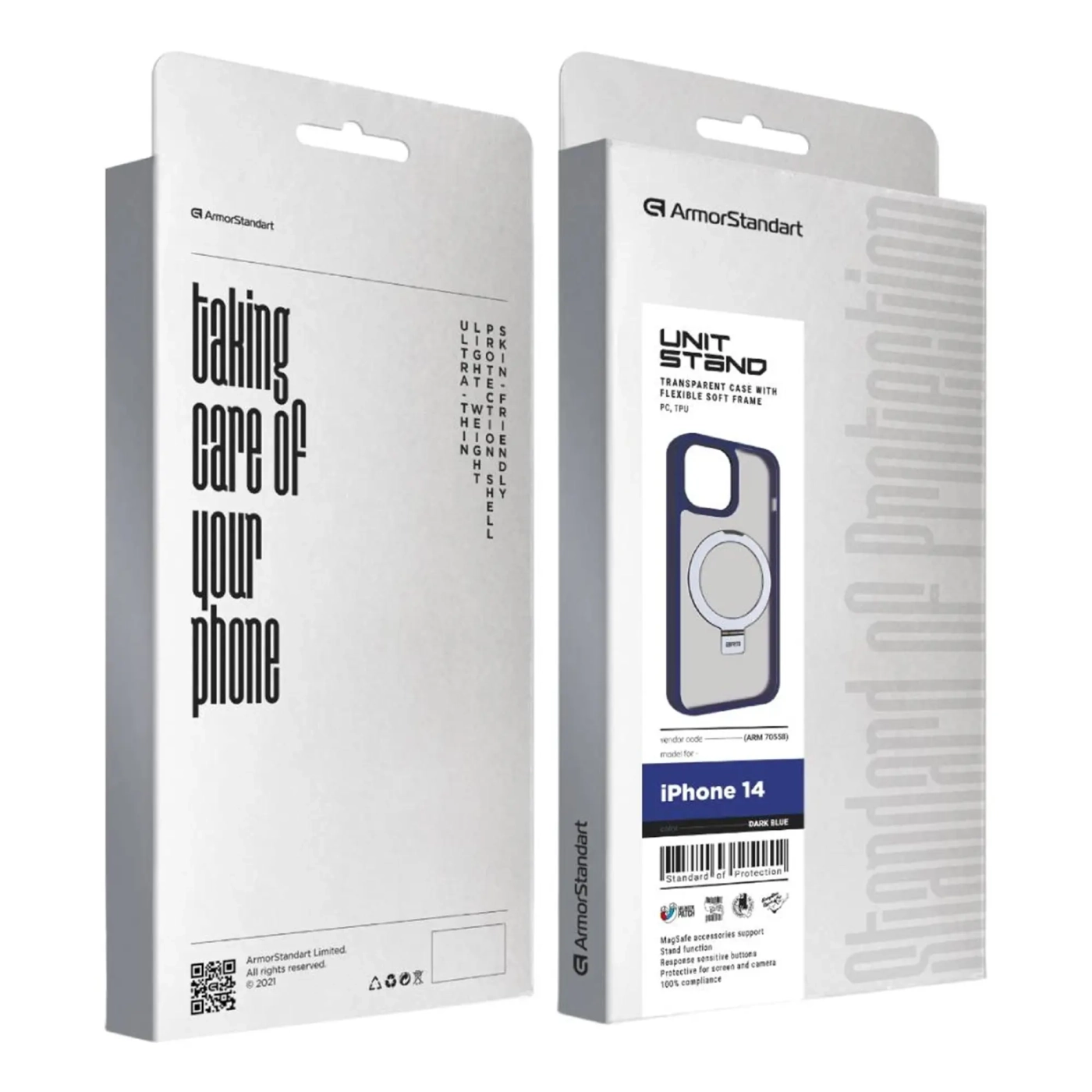Купить Панель ArmorStandart Unit with Stand для Apple iPhone 14 Dark Blue (ARM70558) - фото 2